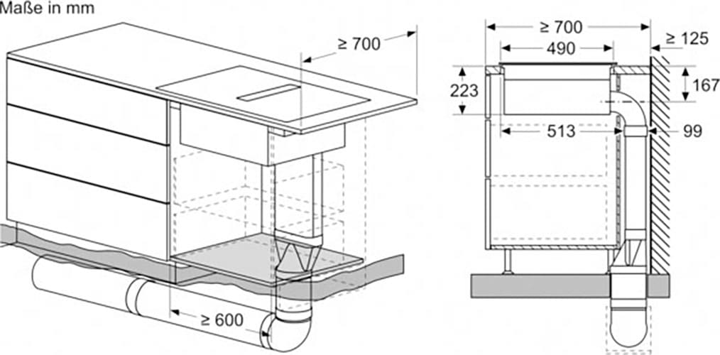 NEFF Kochfeld mit Dunstabzug »V58NBS1L0«, mit einfacher Touch Control Bedienung