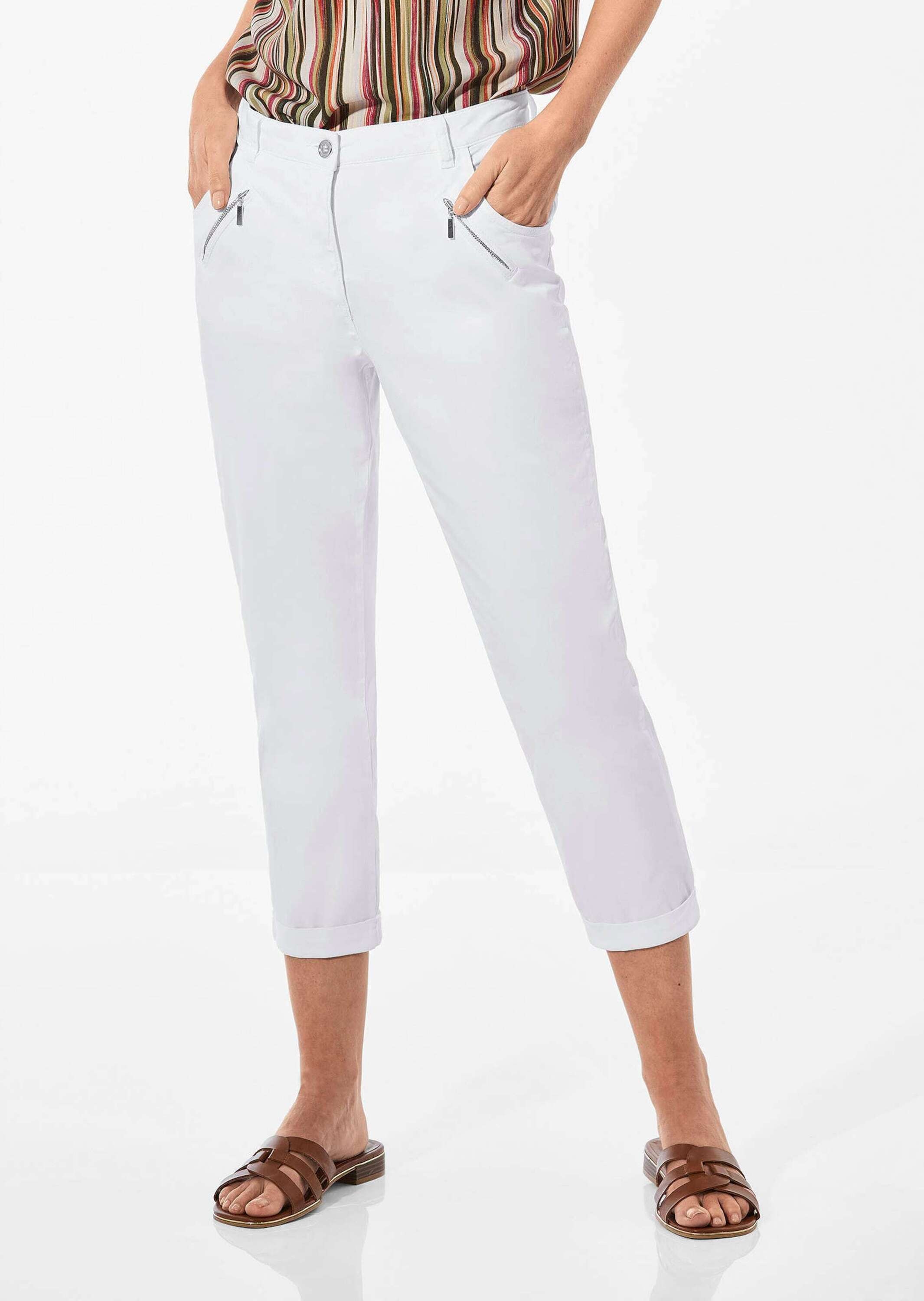 GOLDNER 7/8-Hose »Chino-Hose Lässige Chinohose mit weichem Peach-Finish«