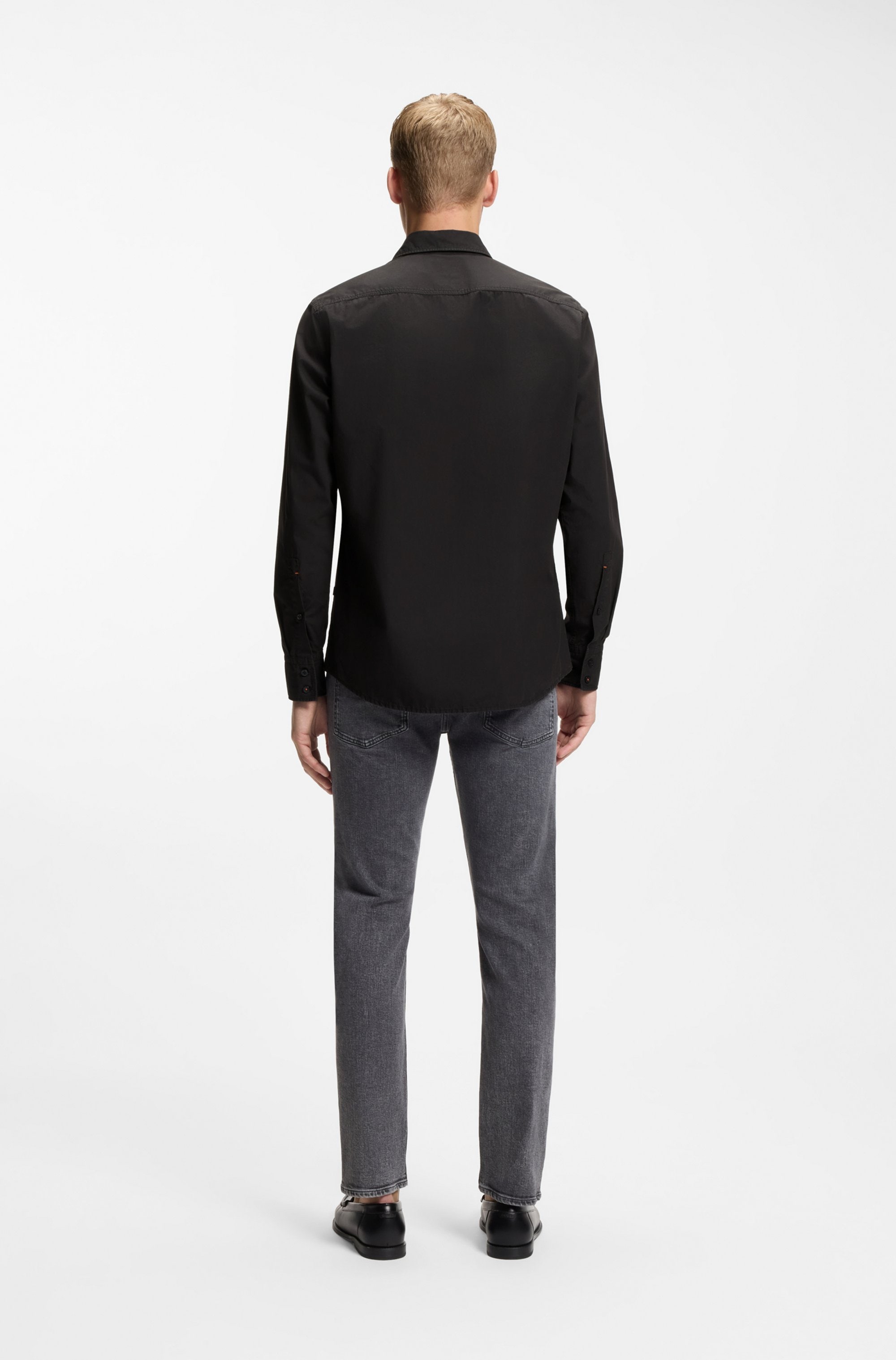 BOSS ORANGE Langarmhemd »Relegant« mit BOSS Stickerei