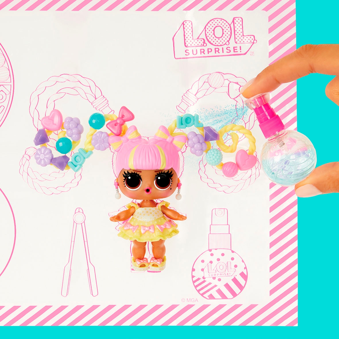 L.O.L. SURPRISE! Kreativset »L.O.L. Surprise Hair Beads Salon«, inklusive Püppchen mit DIY Perlen-Frisuren