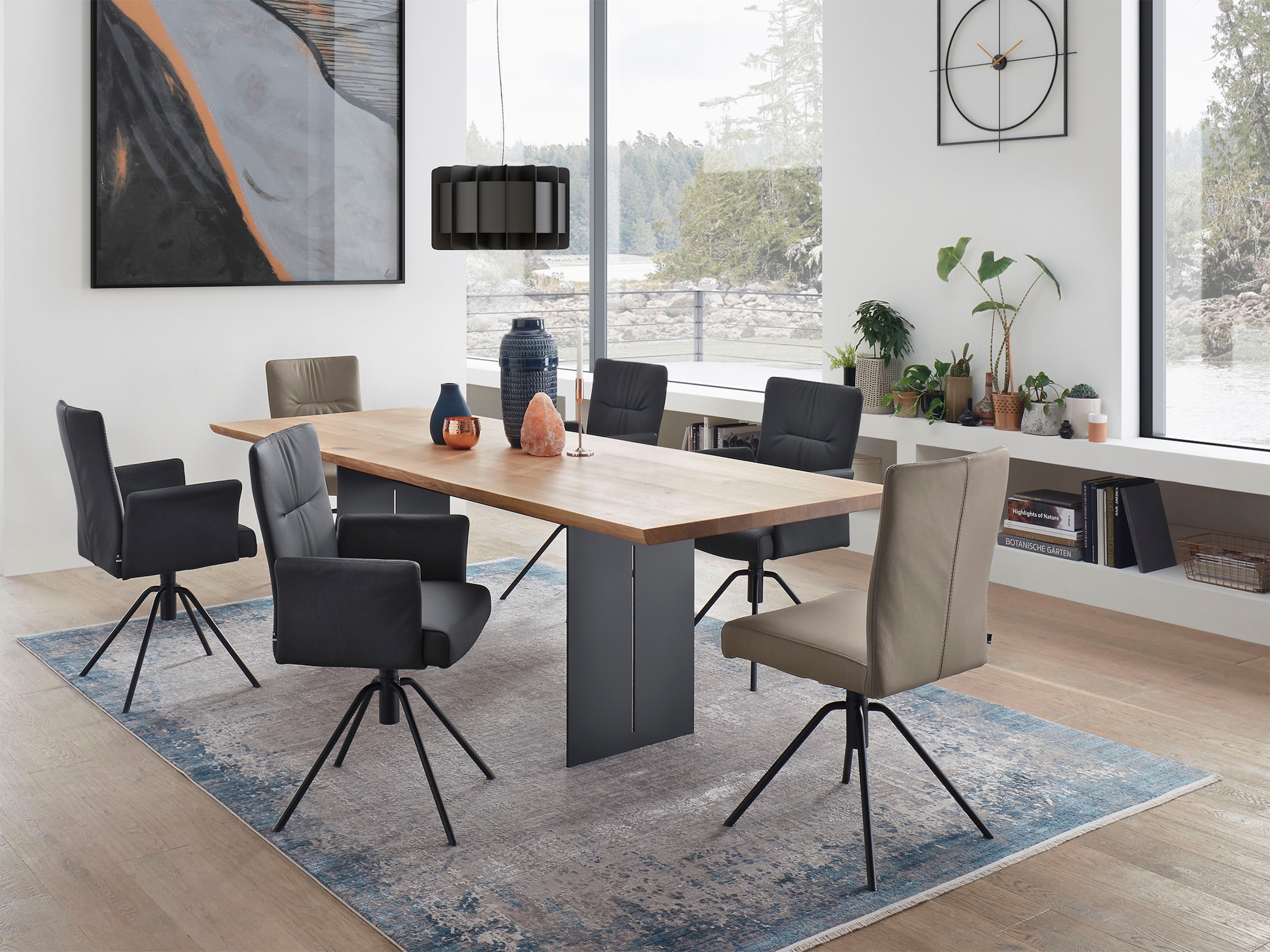 WK WOHNEN Teppich »BORDER« rechteckig 8 mm Höhe hochwertiger Viskoseanteil, samtweiche Oberfläche mit 3 D Effekt