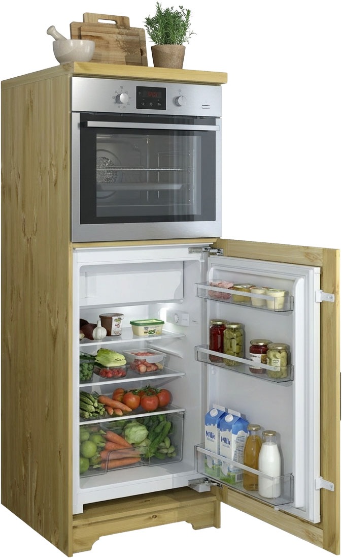 Home affaire Backofen/Kühlumbauschrank »Meliss« aus massiver Kiefer, Breite 60 cm, Soft-Close-Funktion