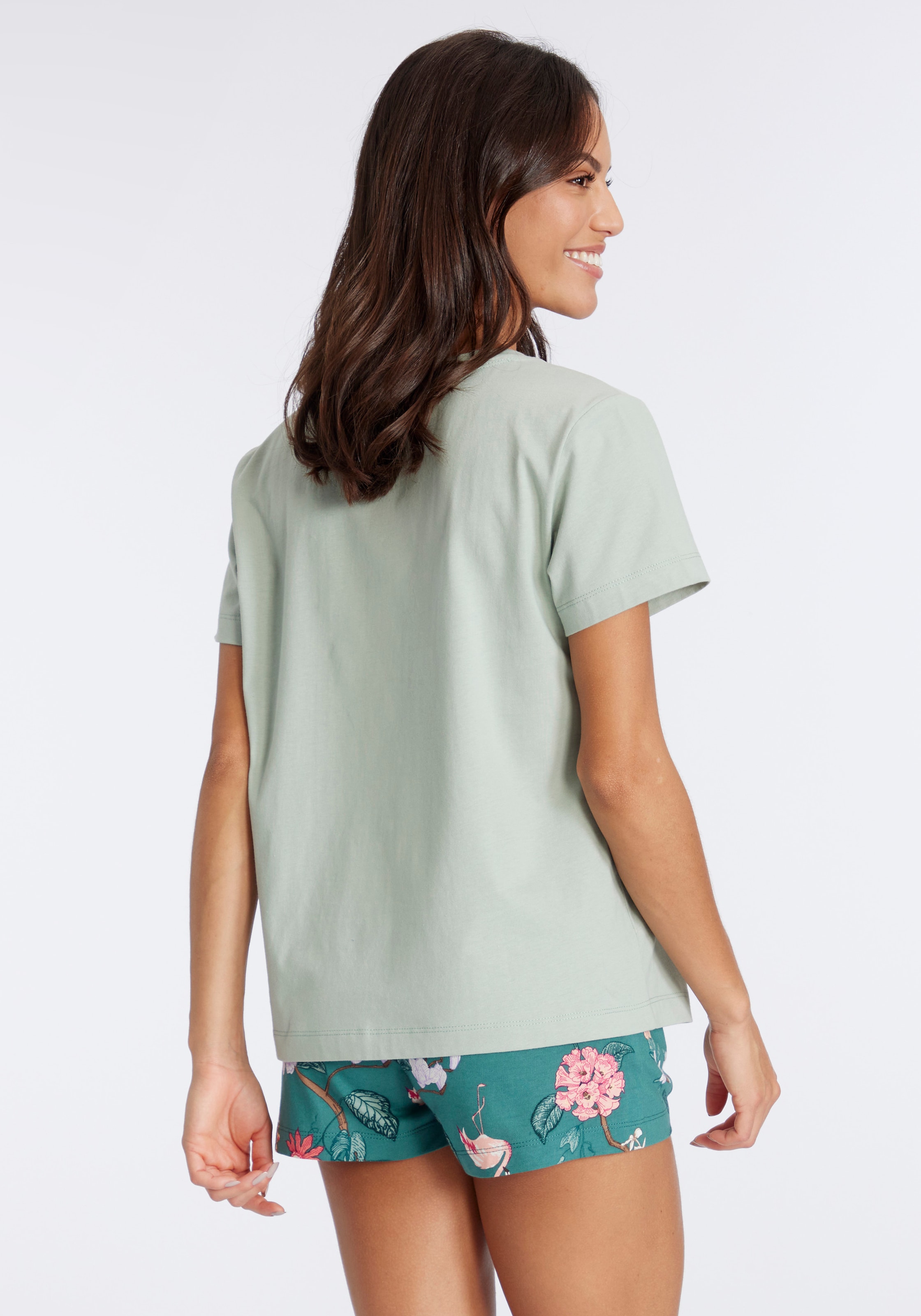 LASCANA Shorty, mit elegantem Blumenmuster