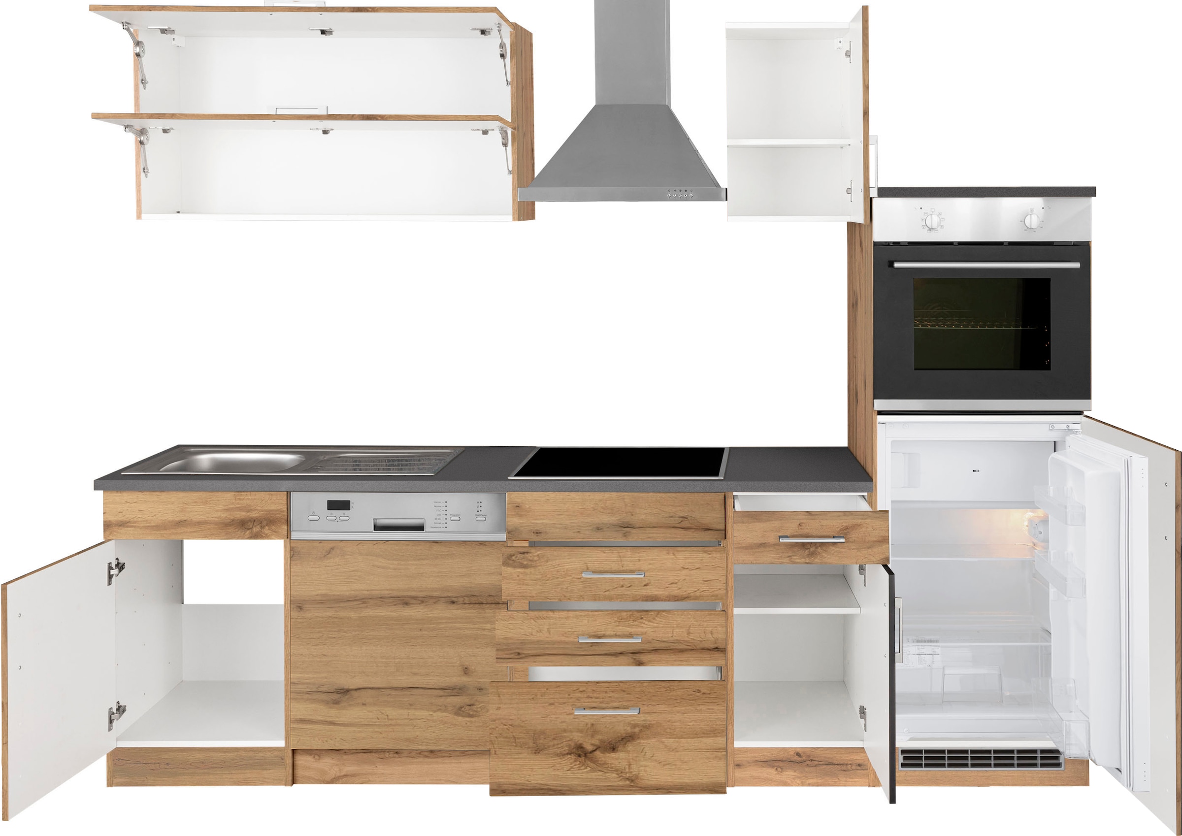 KOCHSTATION Küchenzeile »KS-Colmar« ohne E-Geräte, Breite 270 cm