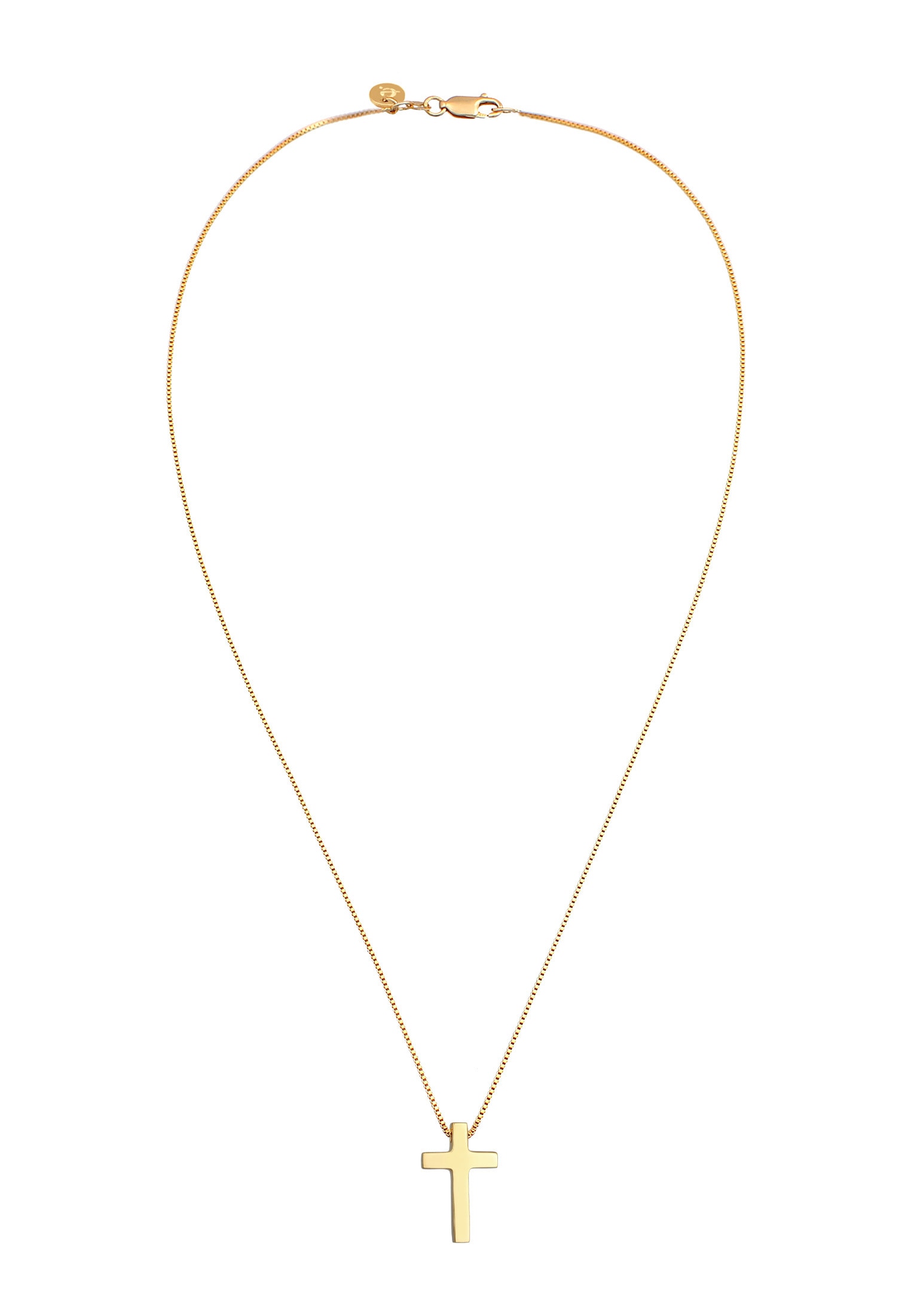 Elli Premium Kette mit Anhänger »Halskette Kreuz Religion Basic Unisex 925 Silber«