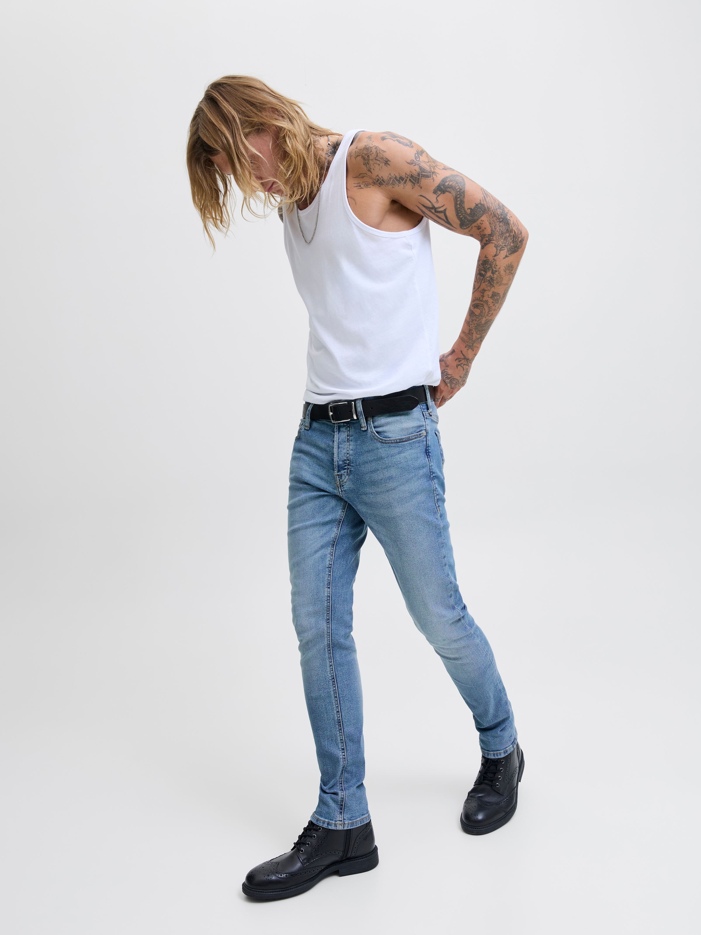 Jack & Jones Slim-fit-Jeans »JJIGLENN Jeans mit schmaler Beinform und Stretch für Komfort« Baumwollmischung, slim fit