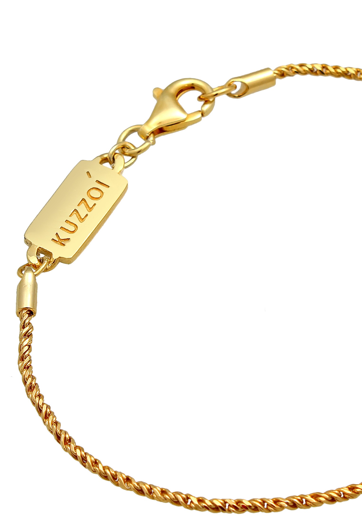 Kuzzoi Armkette »Armband Herren Basic Kordelkette Gedreht 925 Silber«