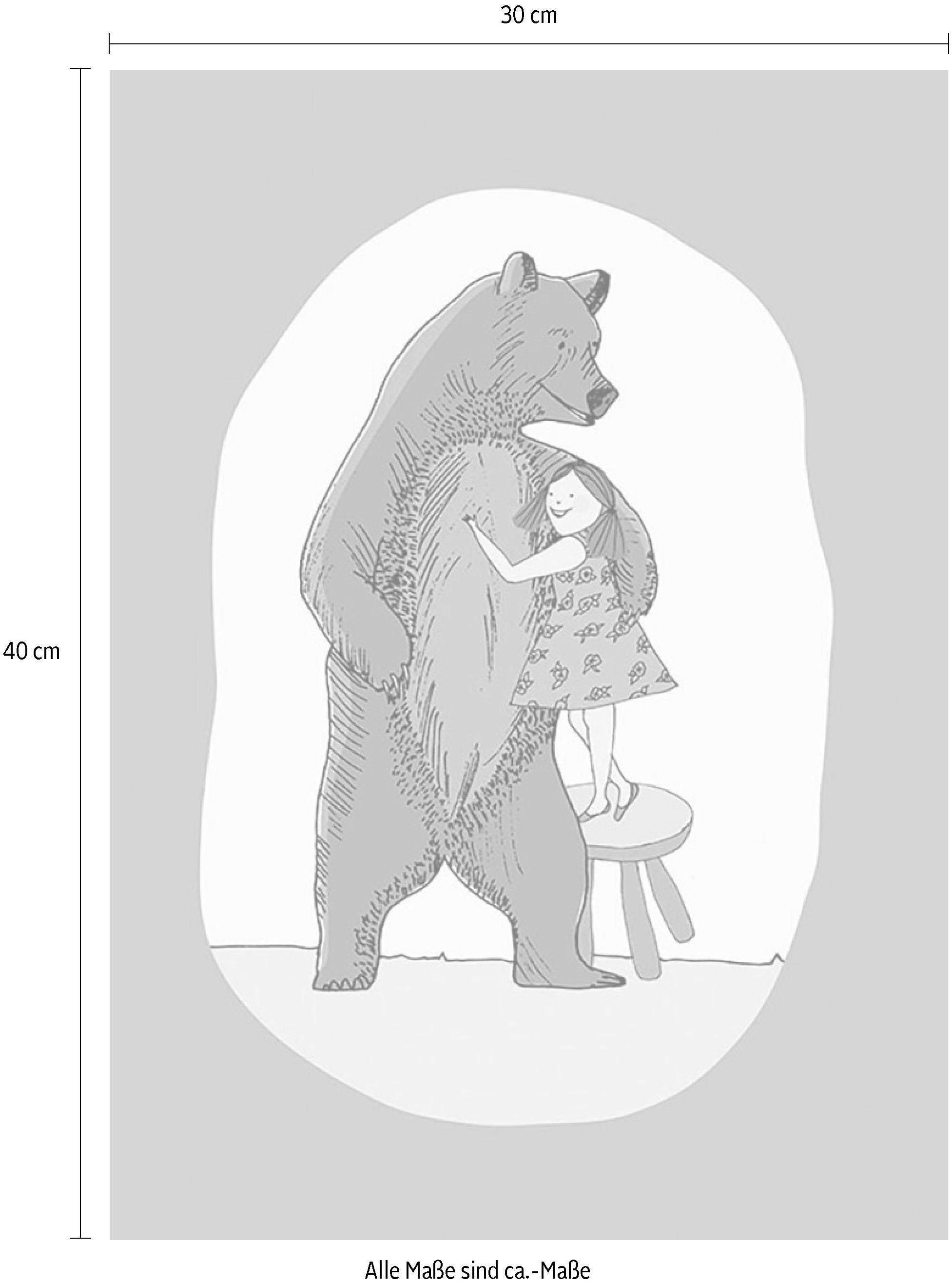 Komar Bild »Lili and Bear« Figuren 1 Stk. tlg. Wandbild zur Dekoration - ohne Rahmen
