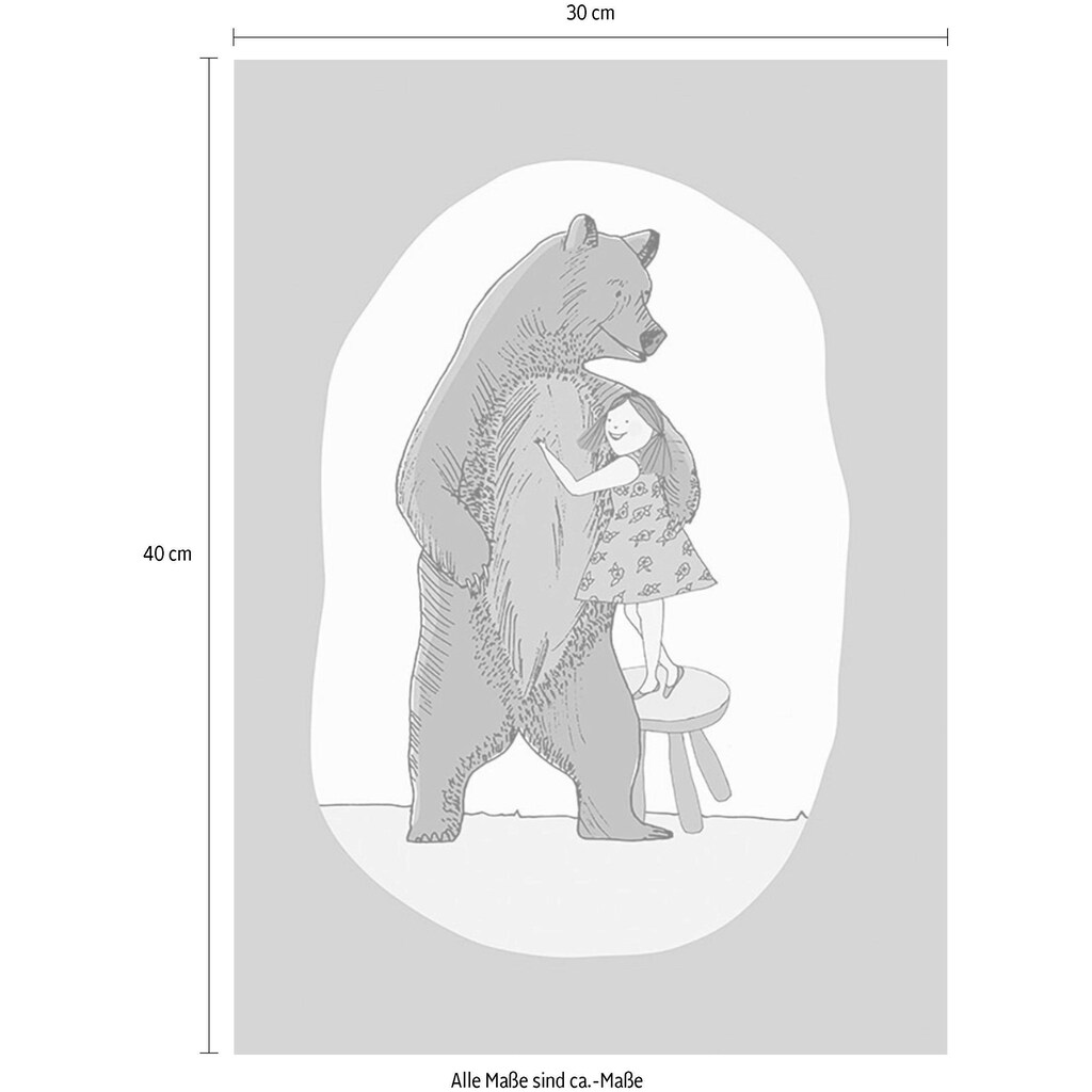 Komar Poster »Lili and Bear«, Figuren, (1 St.)