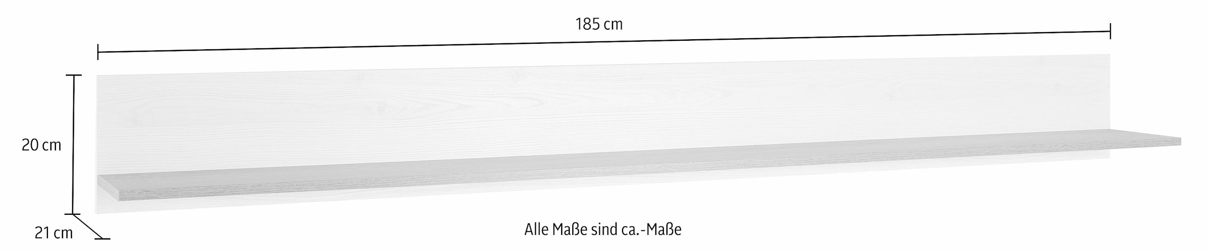Home affaire Wandregal »Larona«, Breite 185 cm, Wandboard