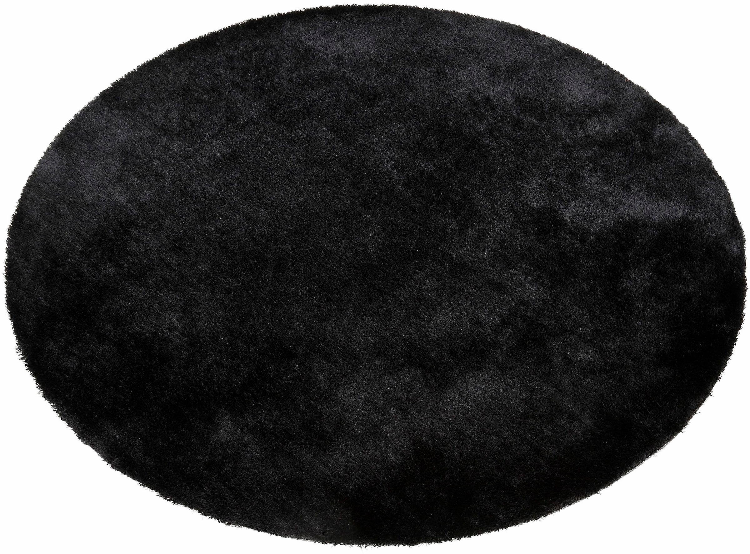 Bruno Banani Hochflor-Teppich »Dana Teppich, Kundenliebling«, rund, 30 mm Höhe, unifarben, Mikrofaser Teppiche, Wohnzimmer, Schlafzimmer, Esszimmer