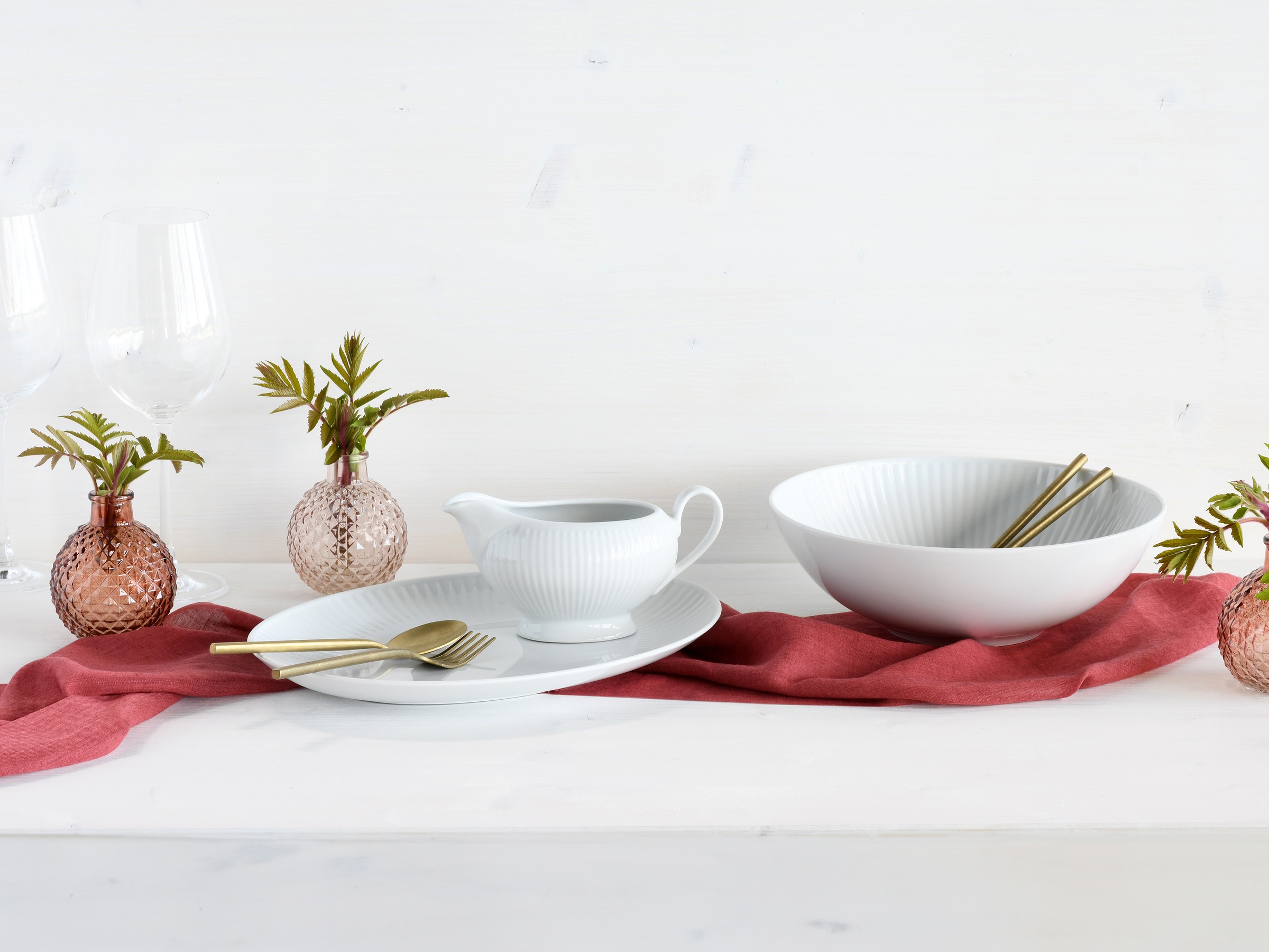 CreaTable Servier-Set »Valencia, Servierset, 3-tlg« Elegant, Boho Chic