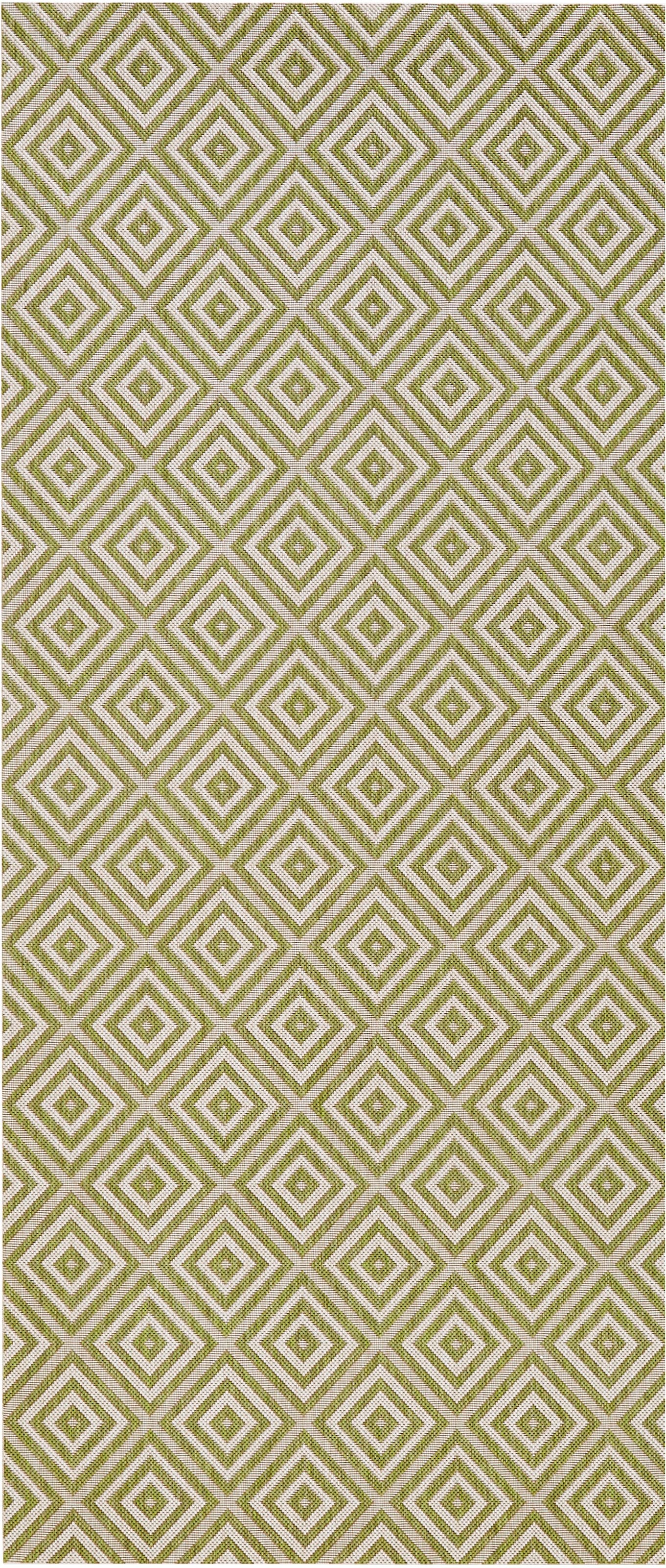 NORTHRUGS Läufer »Karo«, rechteckig, 8 mm Höhe, In- & Outdoor, Teppichläufer, Wetterfest, Raute, Balkon, Garten, Flur