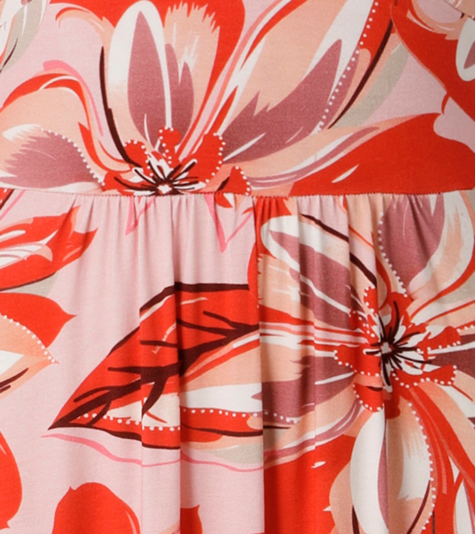 Aniston CASUAL Sommerkleid mit farbharmonischen, großflächigen Blüten bedruckt - NEUE KOLLEKTION