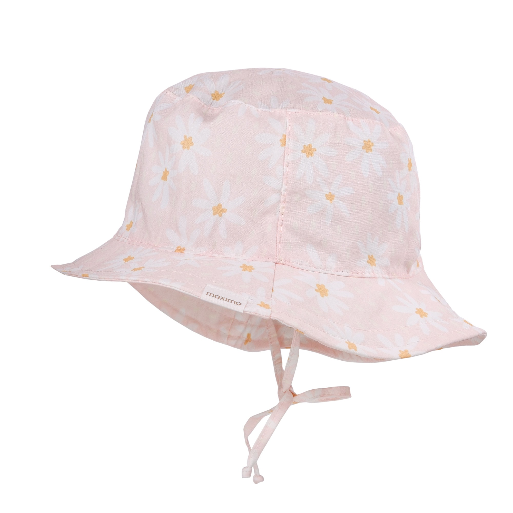 MAXIMO Sonnenhut 1 Stk. rosa, Gänseblümchen-Motiv, Bindeband, Webstoff, Mädchen