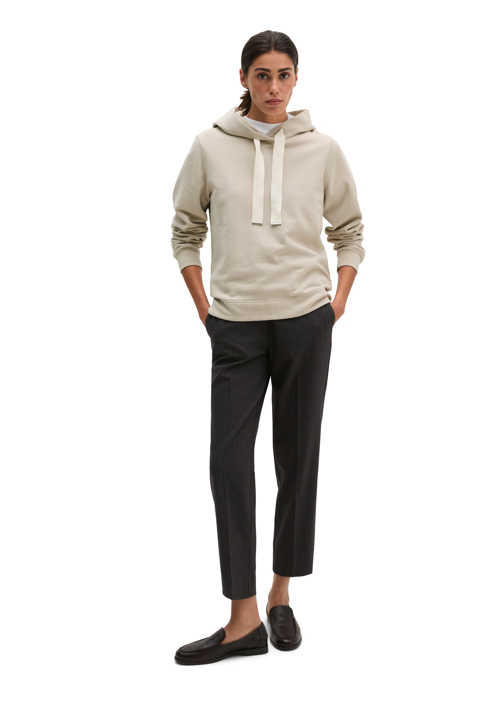 Marc O'Polo Hoodie , relaxed mit gepeachter Oberfläche
