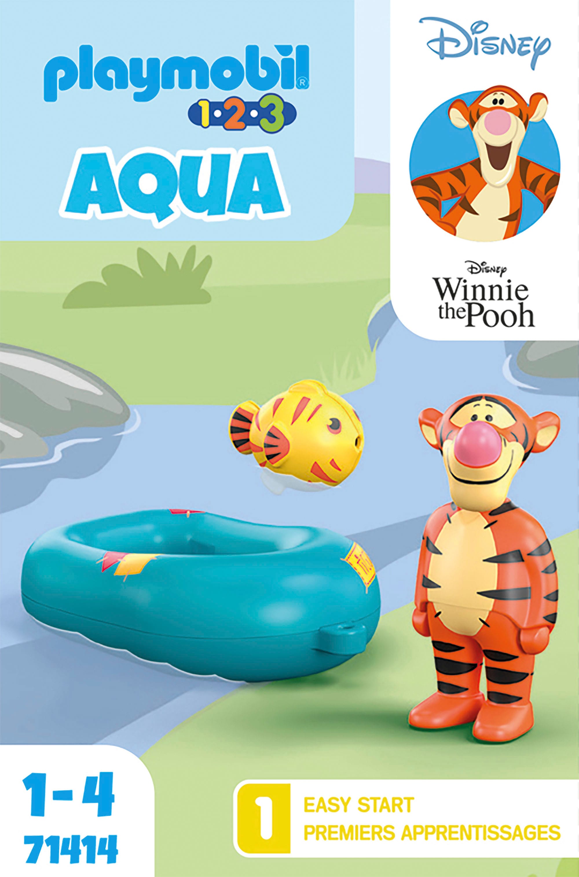 Playmobil® Konstruktions-Spielset »1.2.3 & Disney: Tiggers Schlauchbootfahrt (71414)«, (3 St.), Disney & Winnie the Pooh, Aqua; Made in Europe