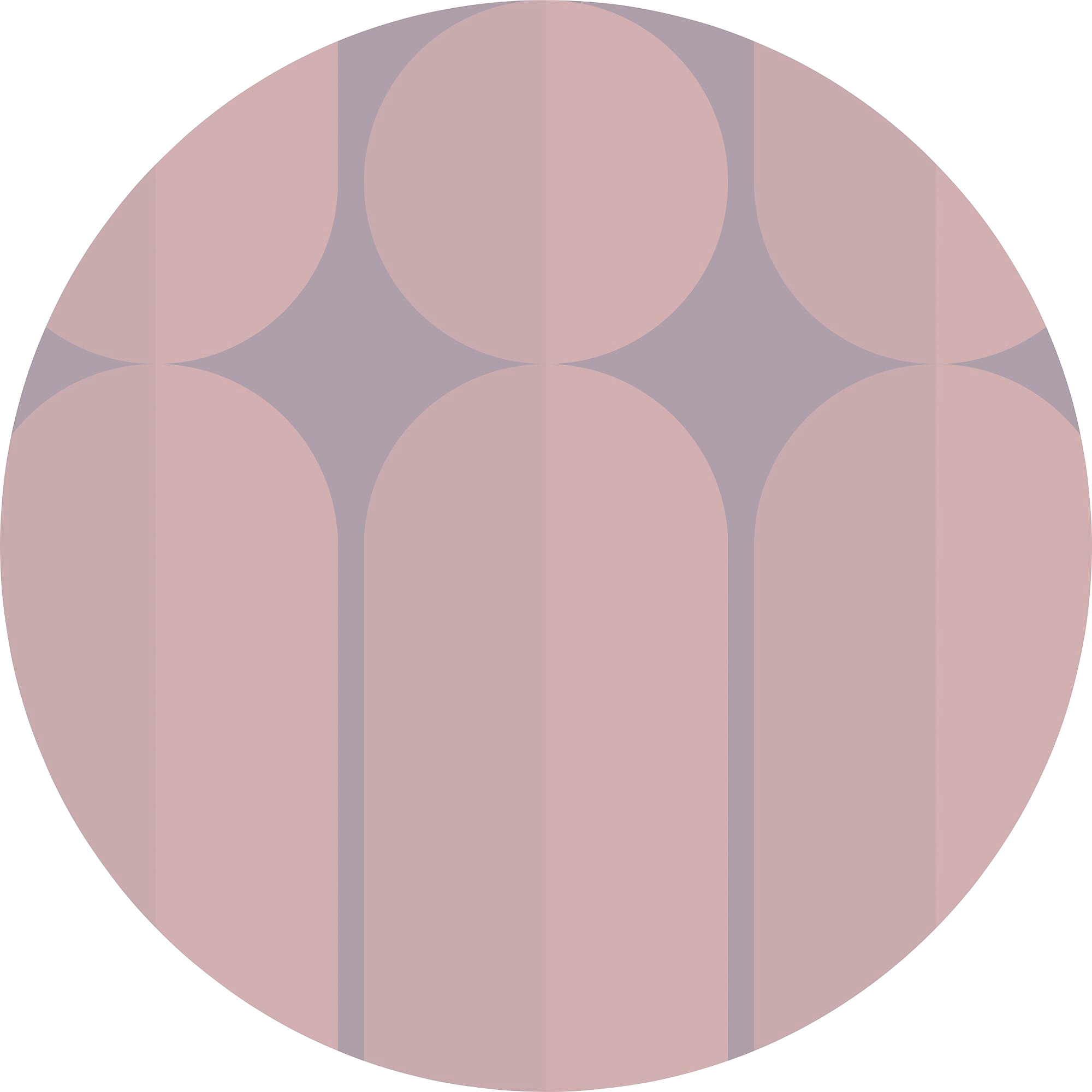 Komar Vliestapete »Vlies selbstklebend - Bauhaus Fusion - Größe 125 x 125 cm« bedruckt glatt Wohnzimmer in rot, Größe B/L: 125 m m x 125 m m