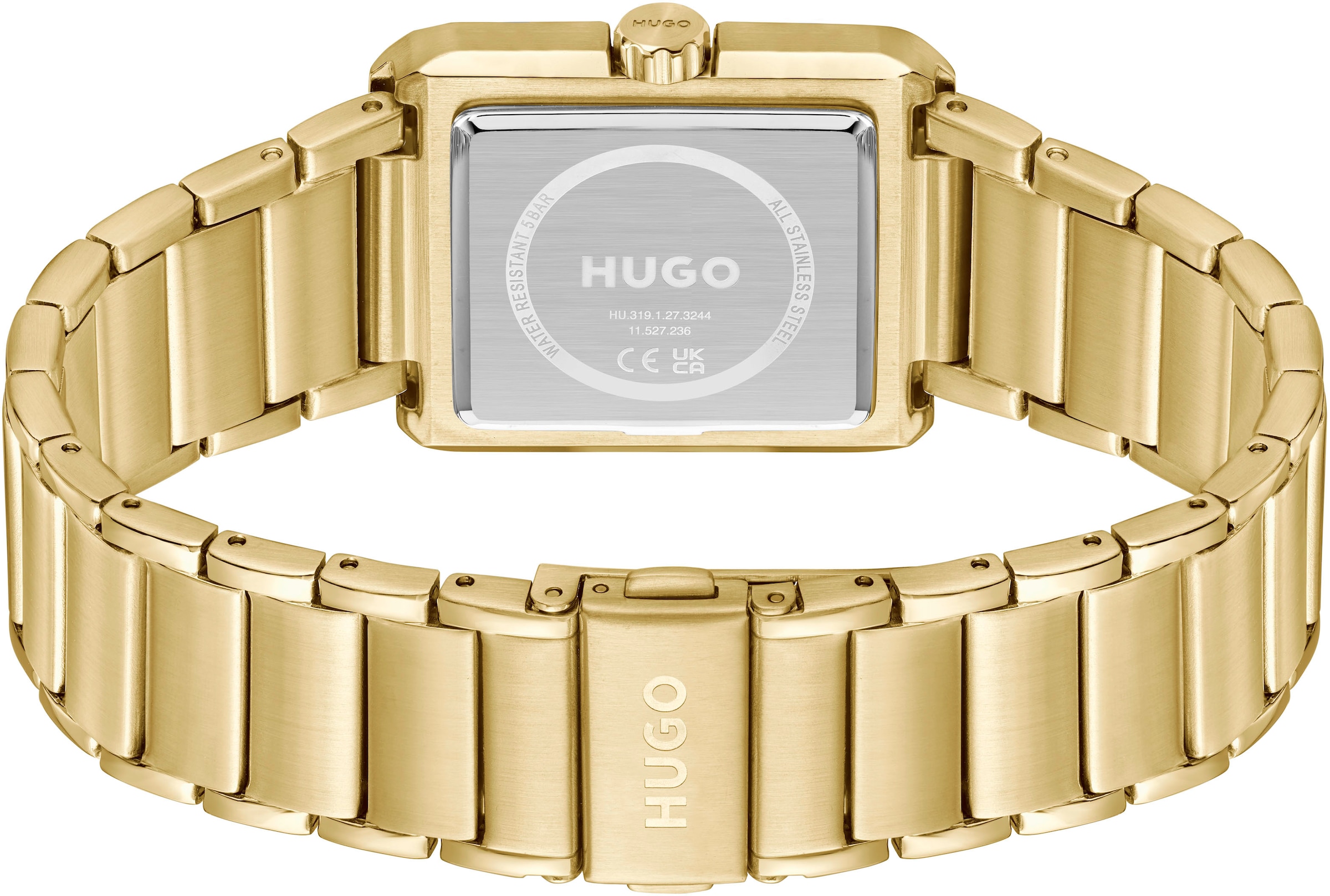 HUGO Quarzuhr »#THRIVE ANALOG«, Armbanduhr, Herrenuhr, analog, Edelstahlarmband