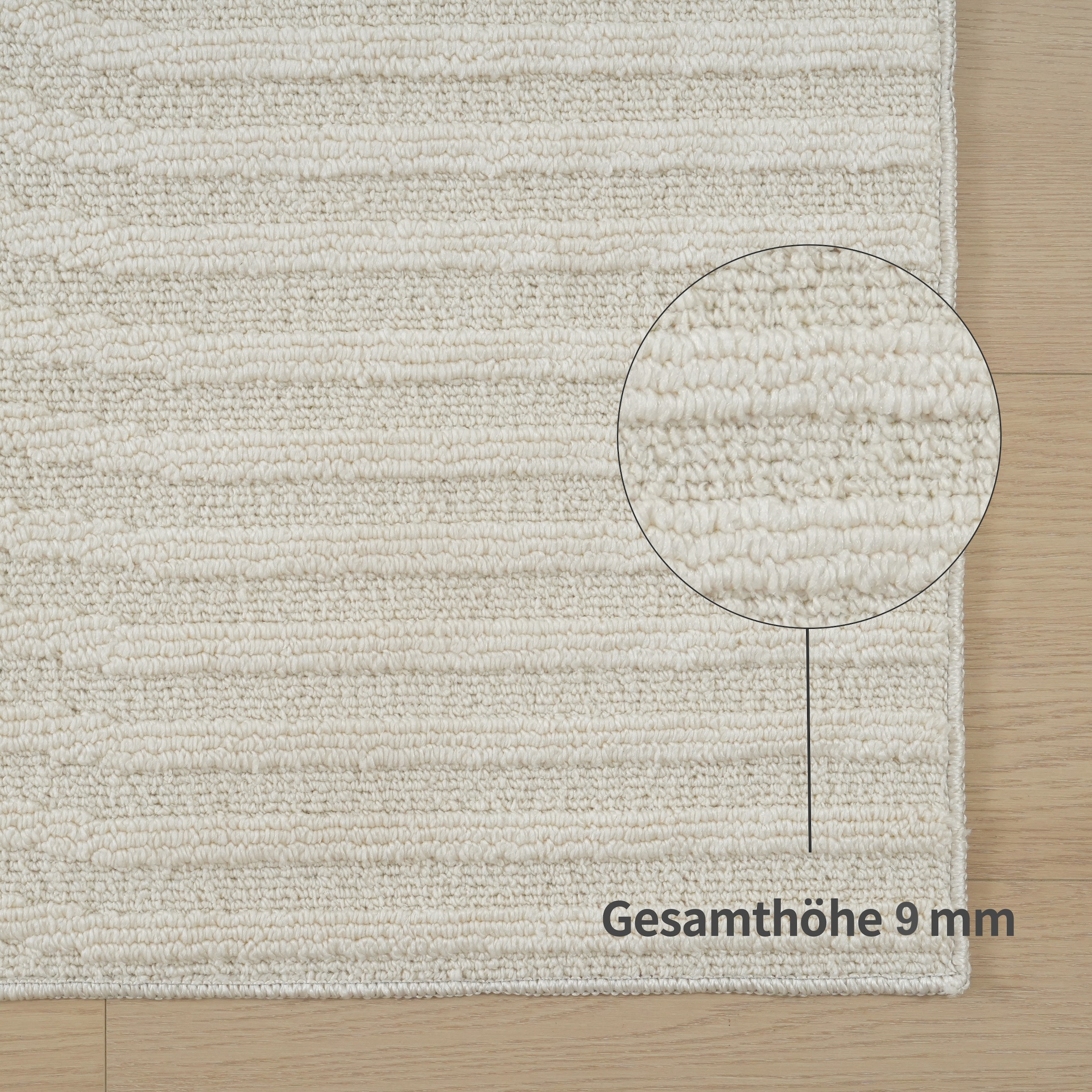 OTTO home Teppich »Jola, In- und Outdoor geeignet, Hoch-Tief-Design, Scandi« rechteckig 9 mm Höhe Hoch-Tief-Struktur, Zen, Wetterfest & UV-beständig, Balkon, Camping