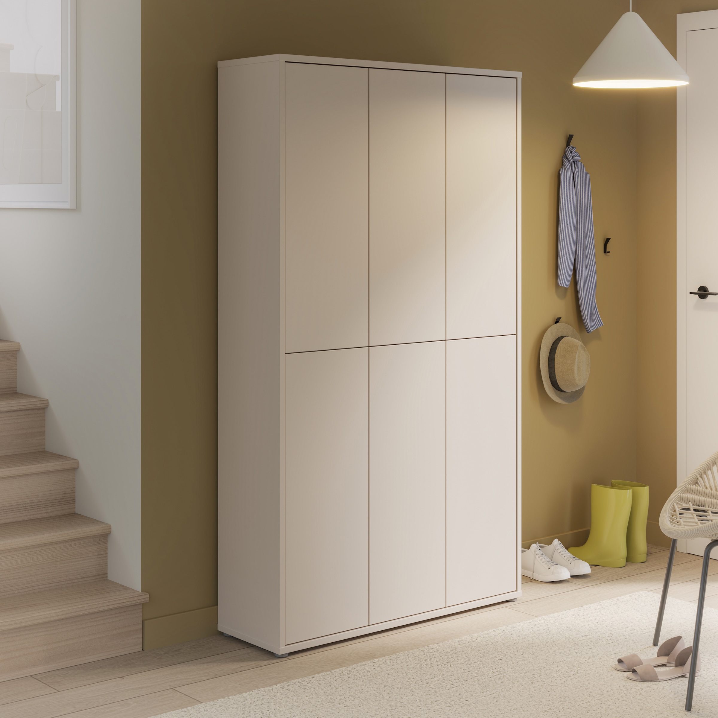 FORTE Schuhschrank »Alice Springs«, (B/H/T 109,2/191,9/34,9 cm), Stauraumschrank, Mehrzweckschrank, (B/H 109cm x 192cm), mit 16 Böden