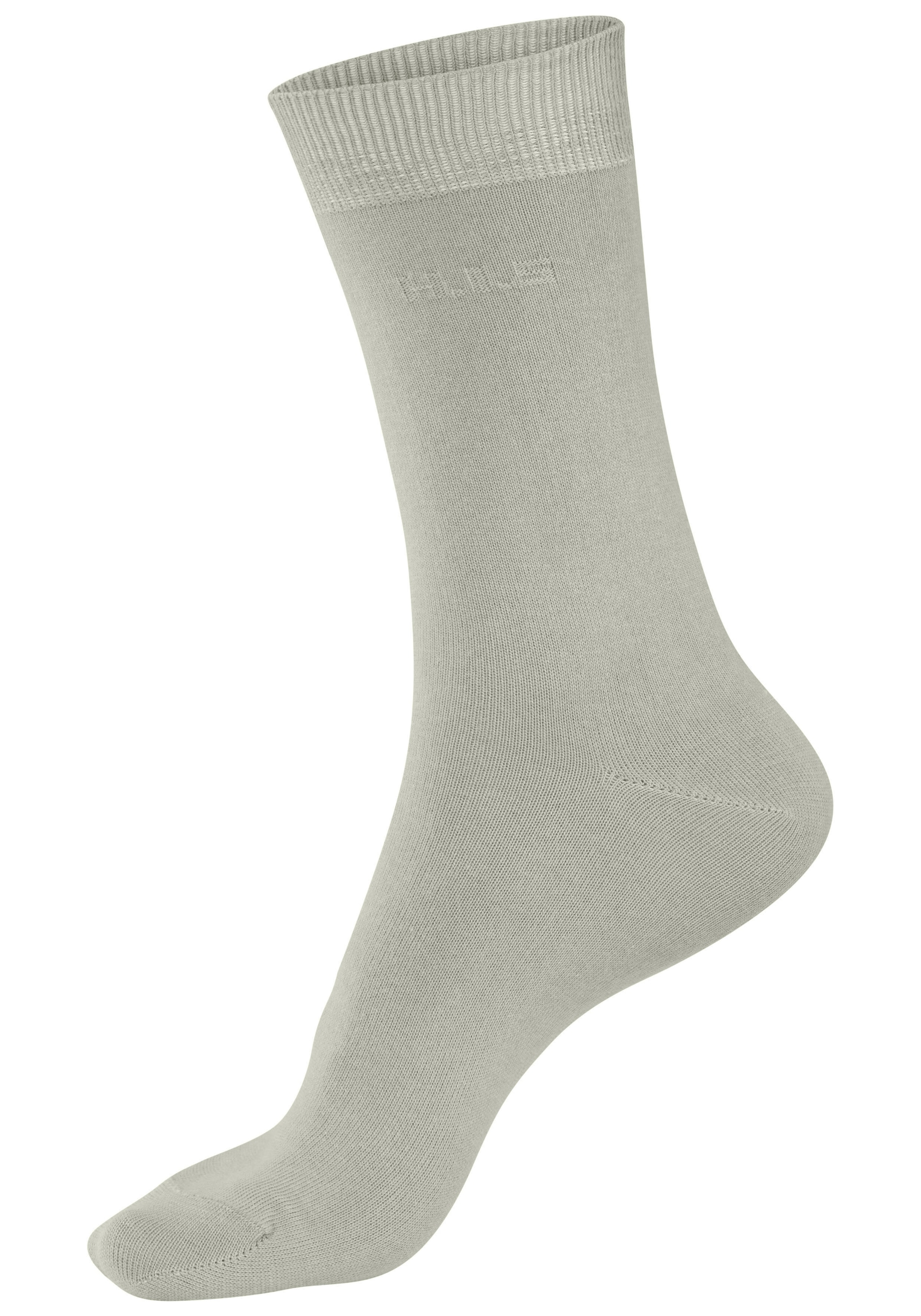 H.I.S Businesssocken »Herrensocken, Männdersocken, uni Anzugsocken,« Packung, 5 Paar tlg. mit klassischem Rippbündchen, ohne drückende Naht