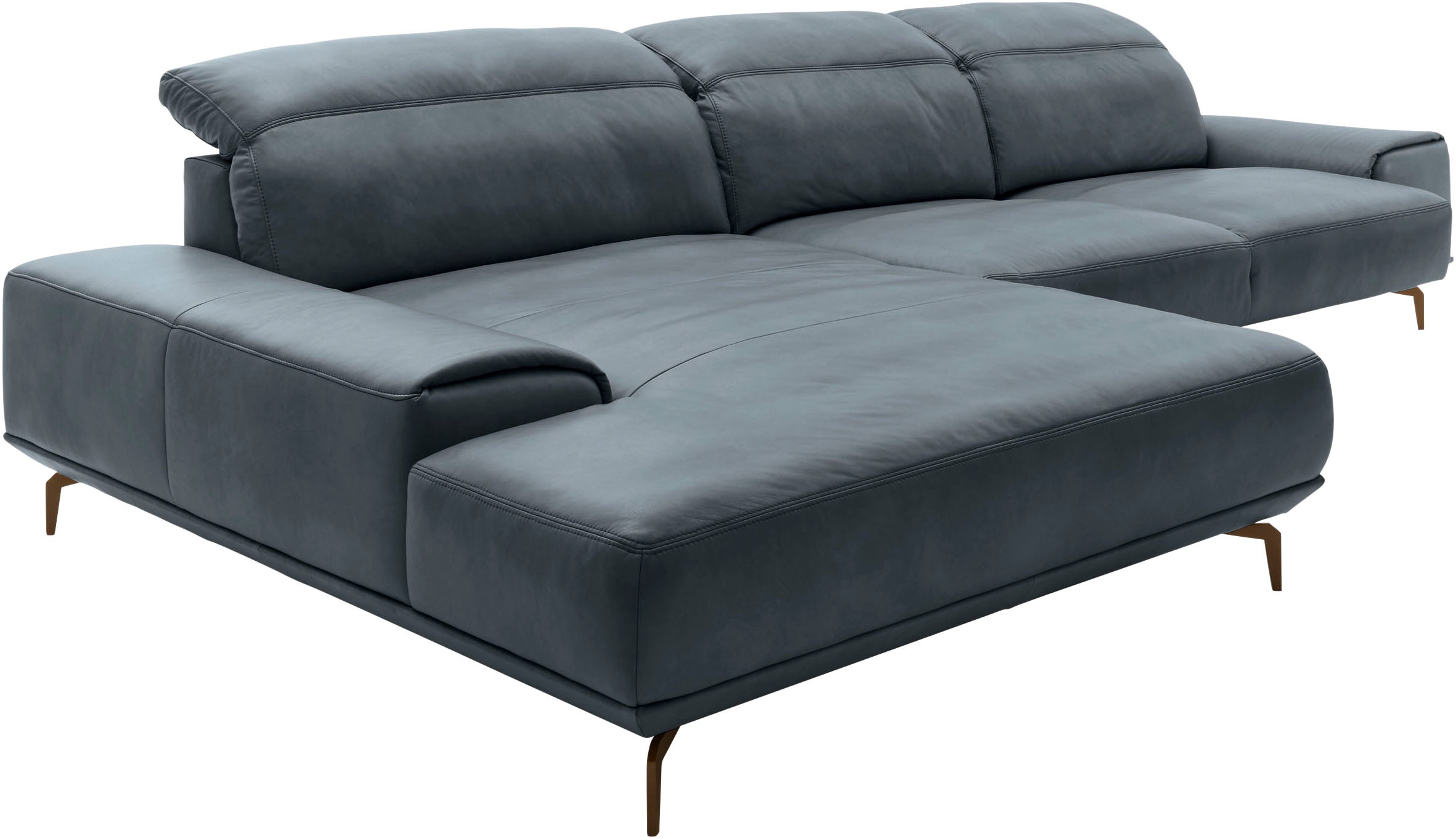 Musterring Wohnlandschaft »MR 2490«, Bronze-Fuß, Sitzhöhe 48cm, wahlweise mit Funktionen, Maße 342 x 207 cm