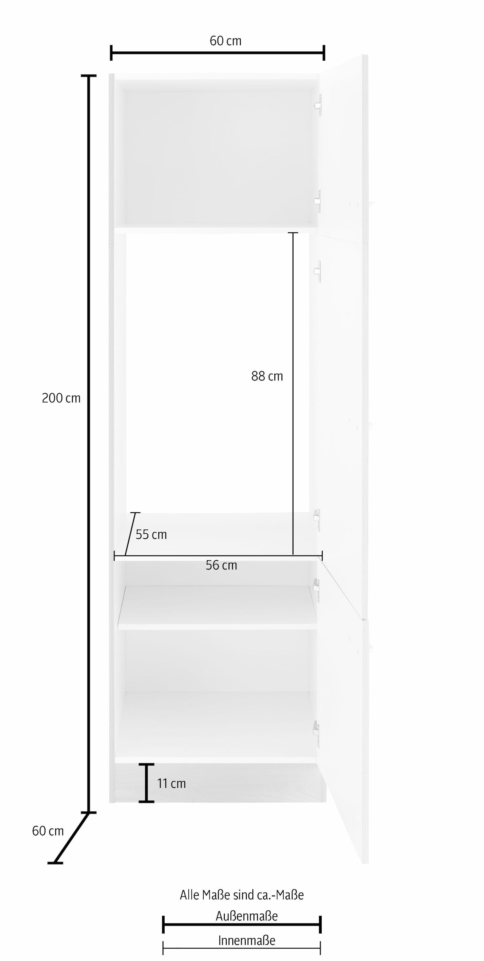 HELD MÖBEL Kühlumbauschrank »Elster«, Breite 60 cm