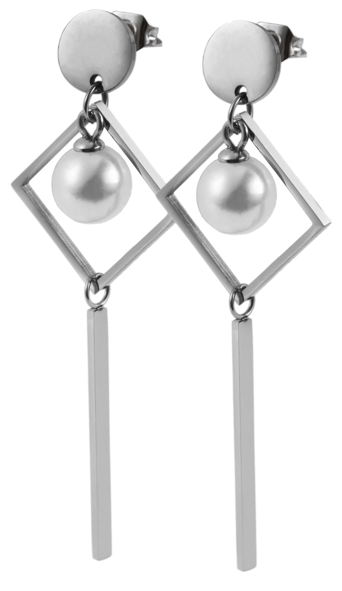 Adelia´s Paar Ohrstecker »Damen Ohrringe ¿ Ohrstecker aus Edelstahl mit Perle«