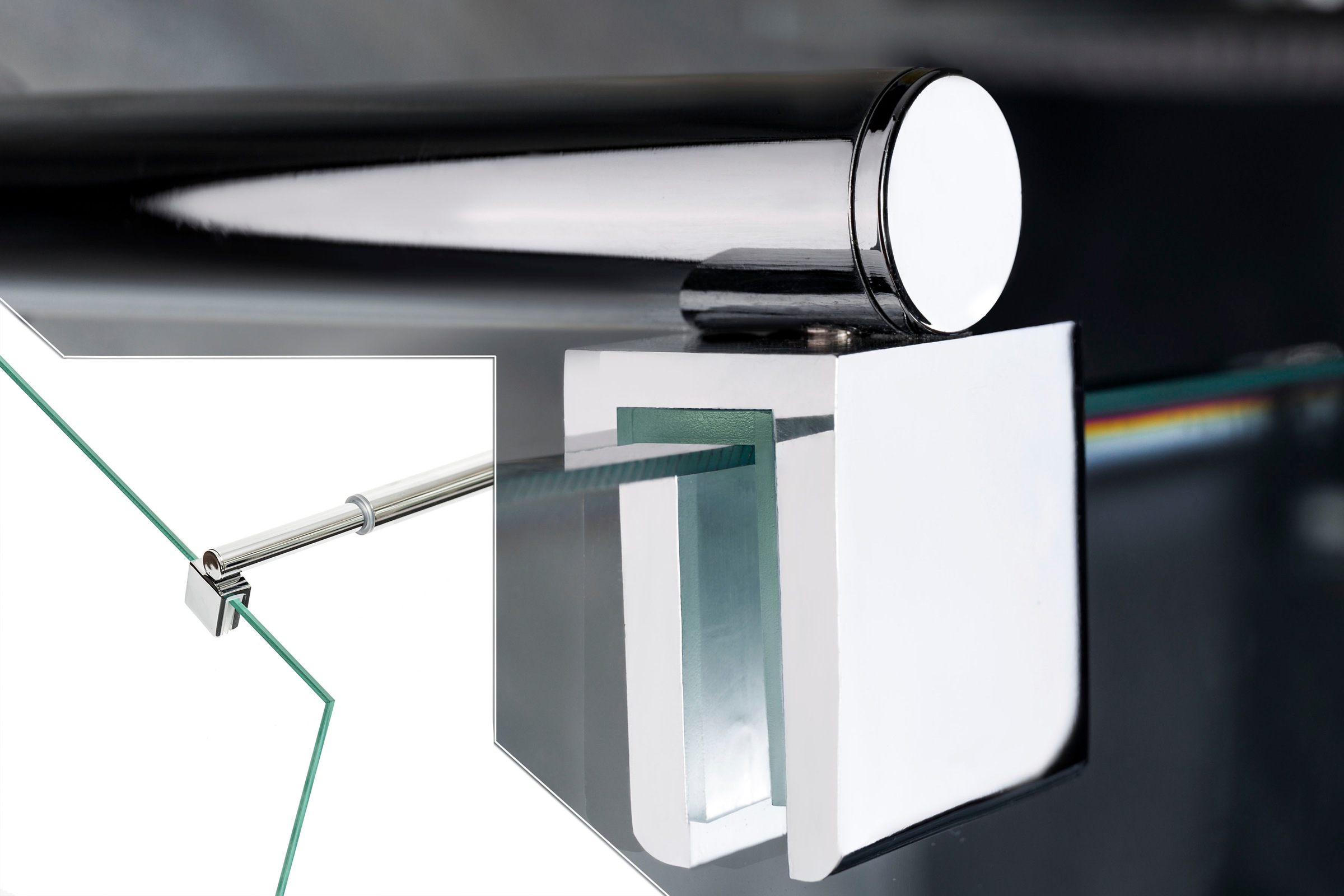 Sanotechnik geteilte Dusch-Flügeltür »Sanoflex Grande«, mit Glas Seitenwand