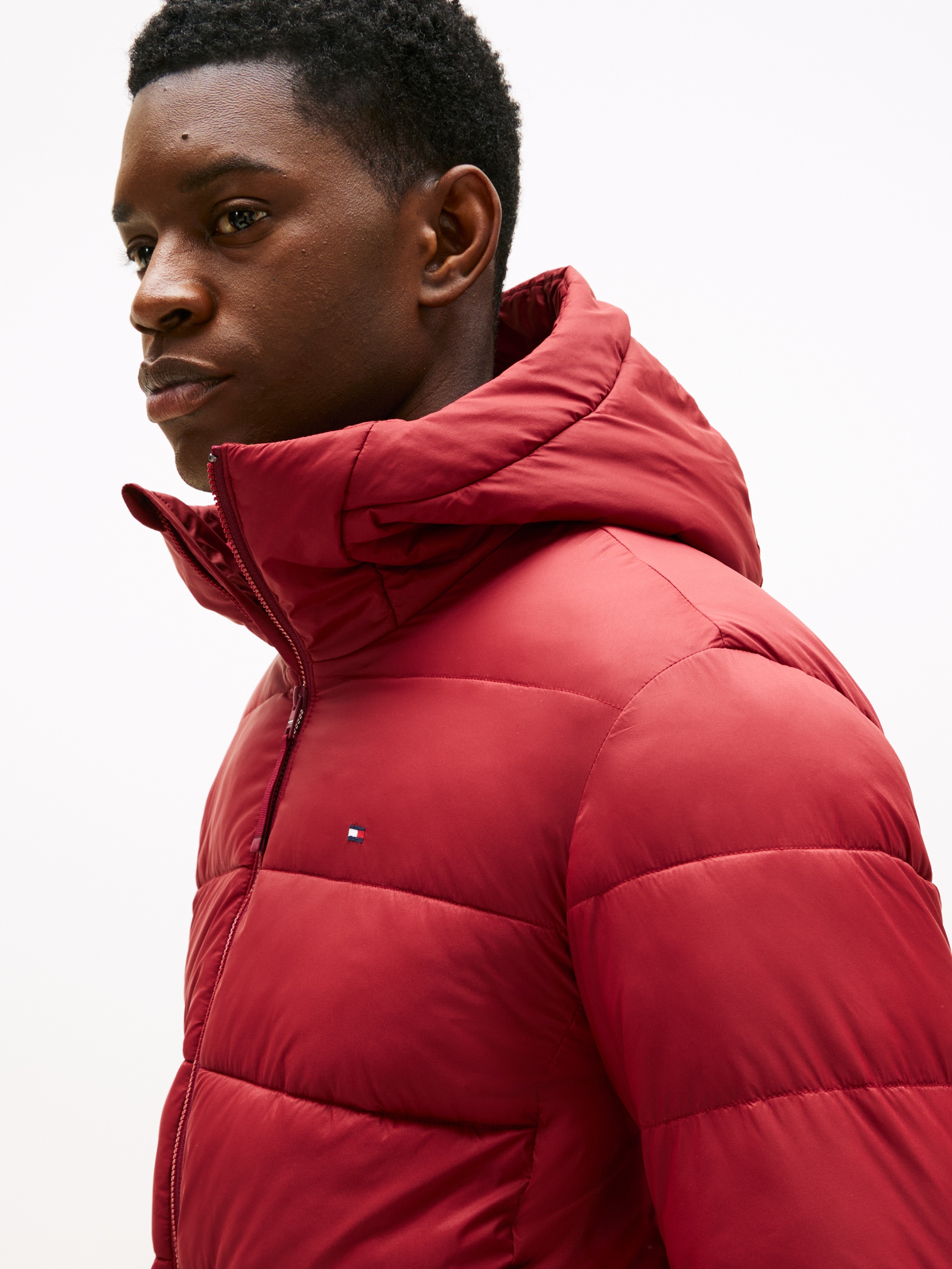 Tommy Hilfiger Steppjacke »MID WEIGHT HOODED JACKET«, mit Kapuze, Daunenjacke, Übergangsjacke