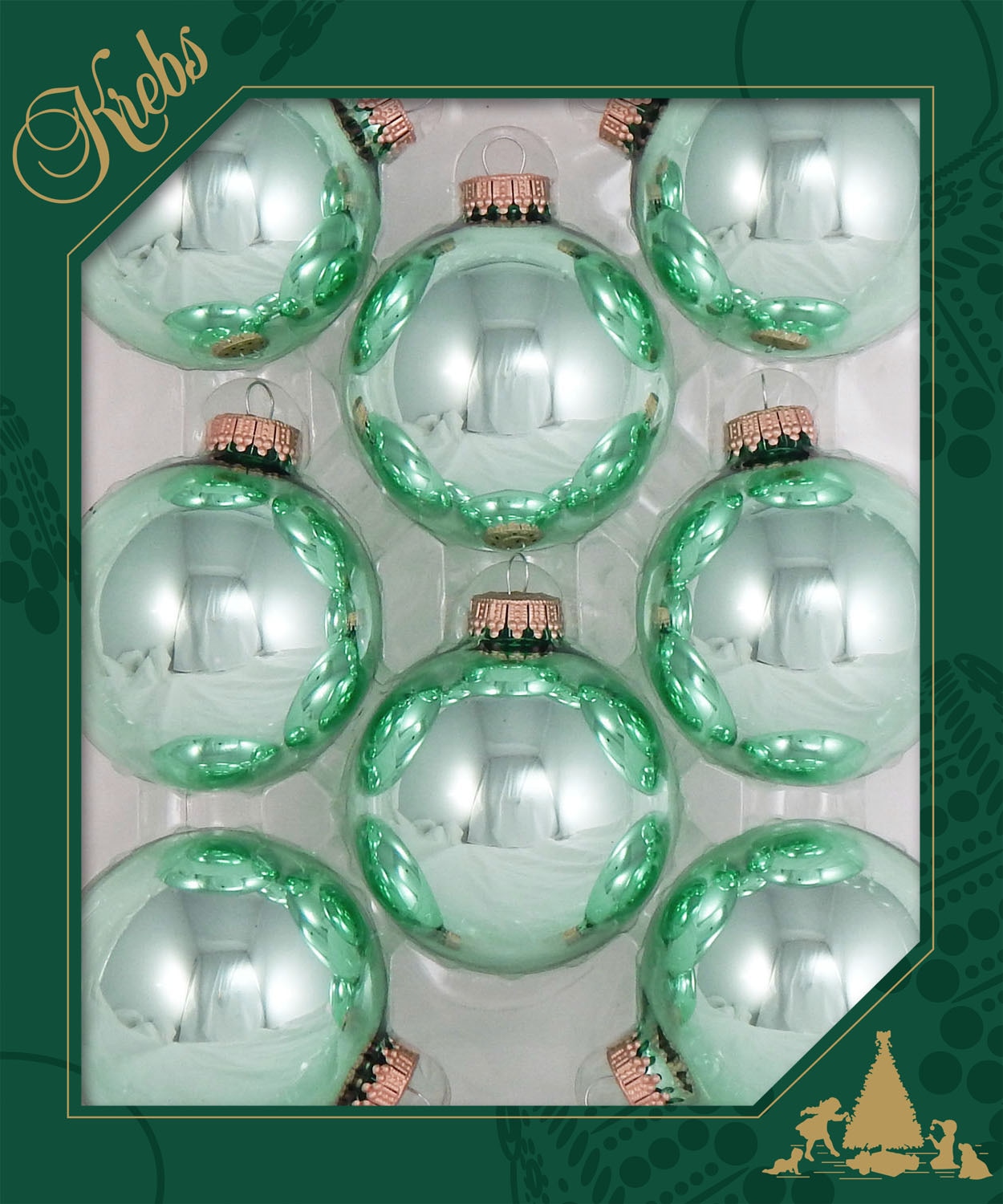 Krebs Glas Lauscha Weihnachtsbaumkugel »CBK60007, Weihnachtsdeko, Christbaumschmuck, Christbaumkugeln Glas«, (Set, 8 St.)