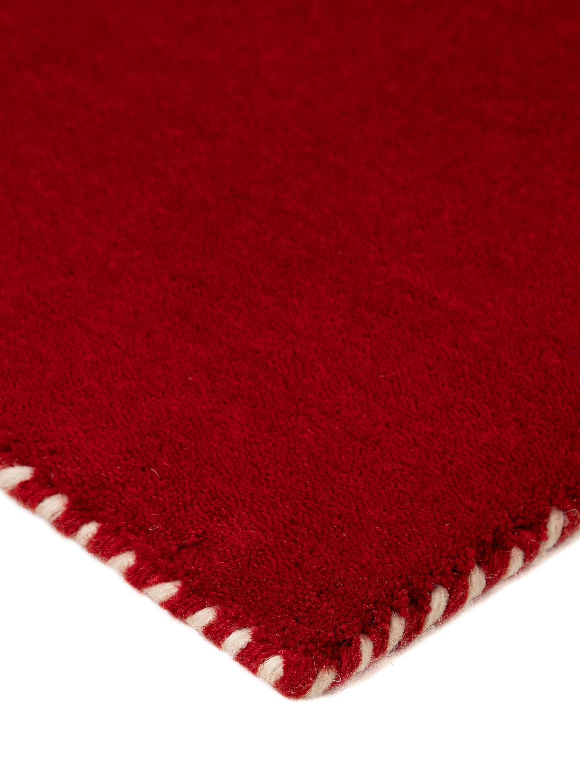 carpetfine Wollteppich »Gabbeh Lola Uni«, rechteckig, 14 mm Höhe, mit natürlichem Pflanzenmaterial von Hand gewebt, auch in Rund