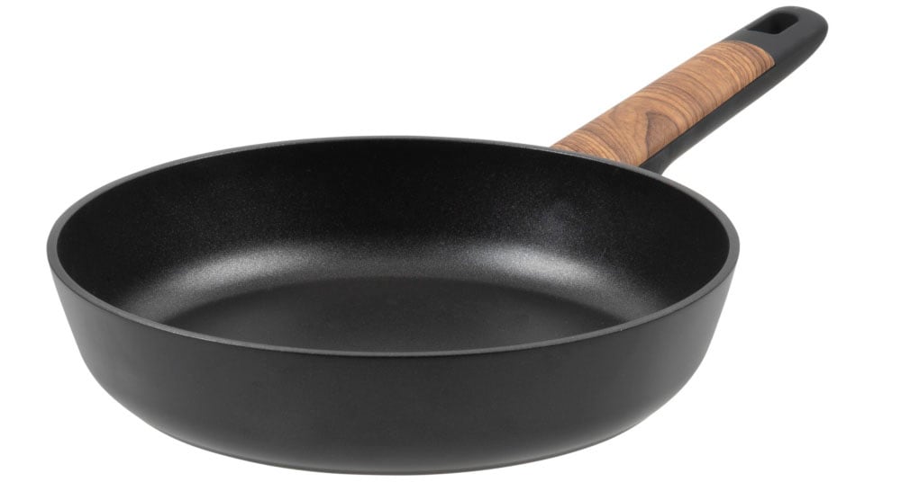 RESTO Kitchenware Bratpfanne »Mon, Universalpfanne antihaftbeschichtet und spülmaschinenfest«, Aluminium, (1 tlg.), mit verstärktem Boden und ergonomischem Griff in Holzoptik