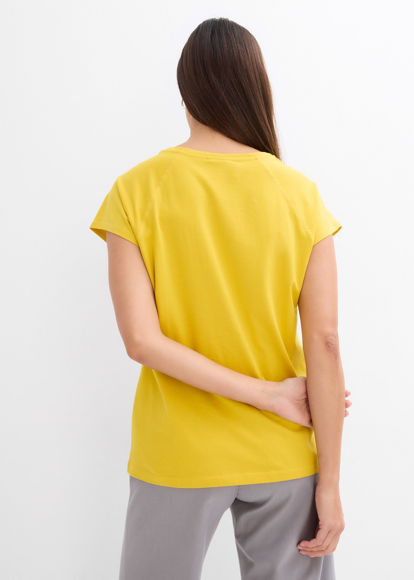 bonprix T-Shirt bequeme Passform, Raglan-Kurzarm, aus Baumwolle