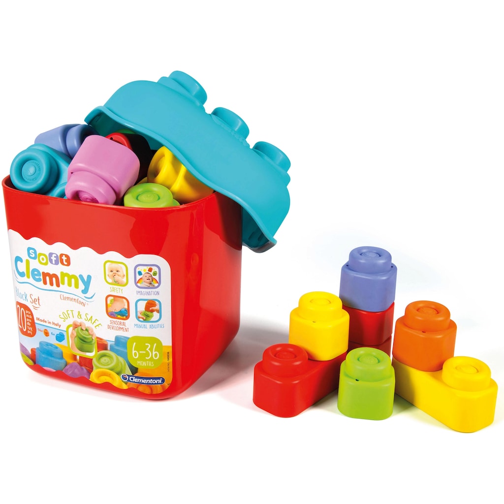 Clementoni® Spielbausteine »Clemmy Soft, Eimer«, (20 St.)