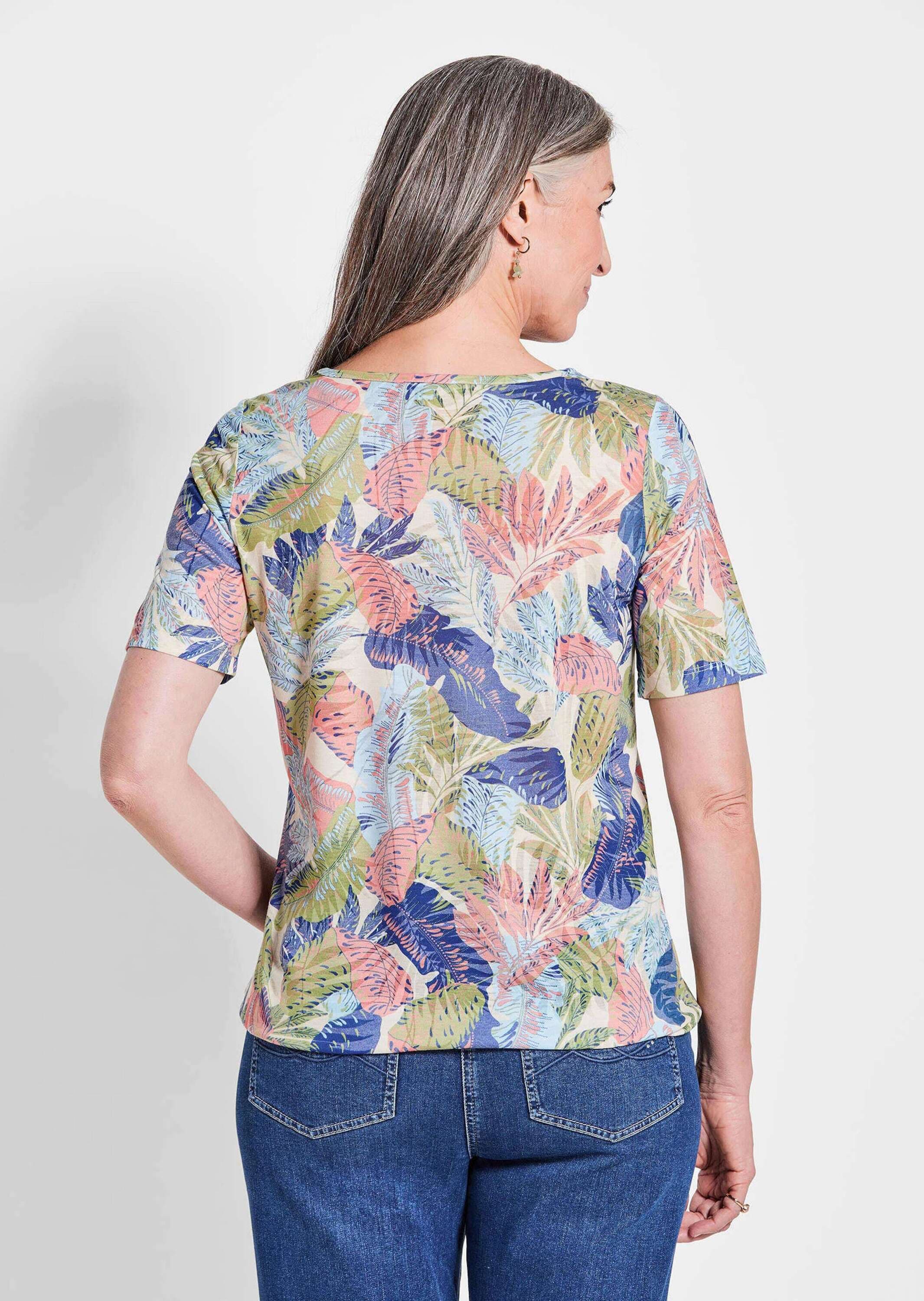 GOLDNER Kurzarmshirt »Elegantes Oberteil mit Lochdetail«