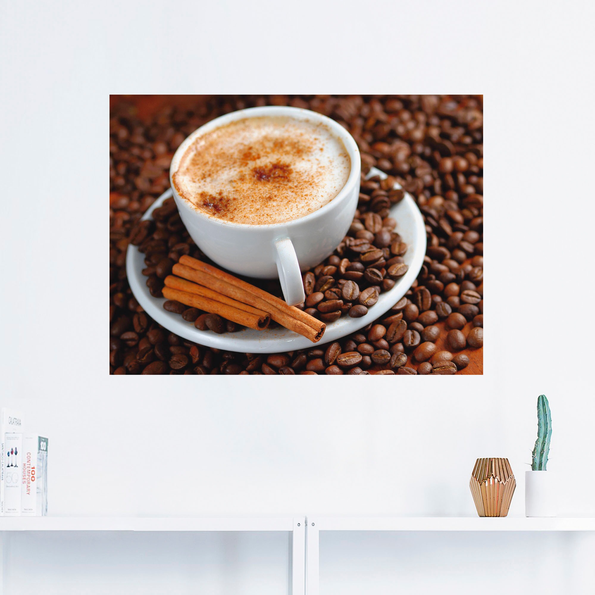 Größen bei oder OTTO Kaffee«, versch. St.), Artland - Wandbild Wandaufkleber »Cappuccino Alubild, Getränke, (1 Poster Leinwandbild, als in