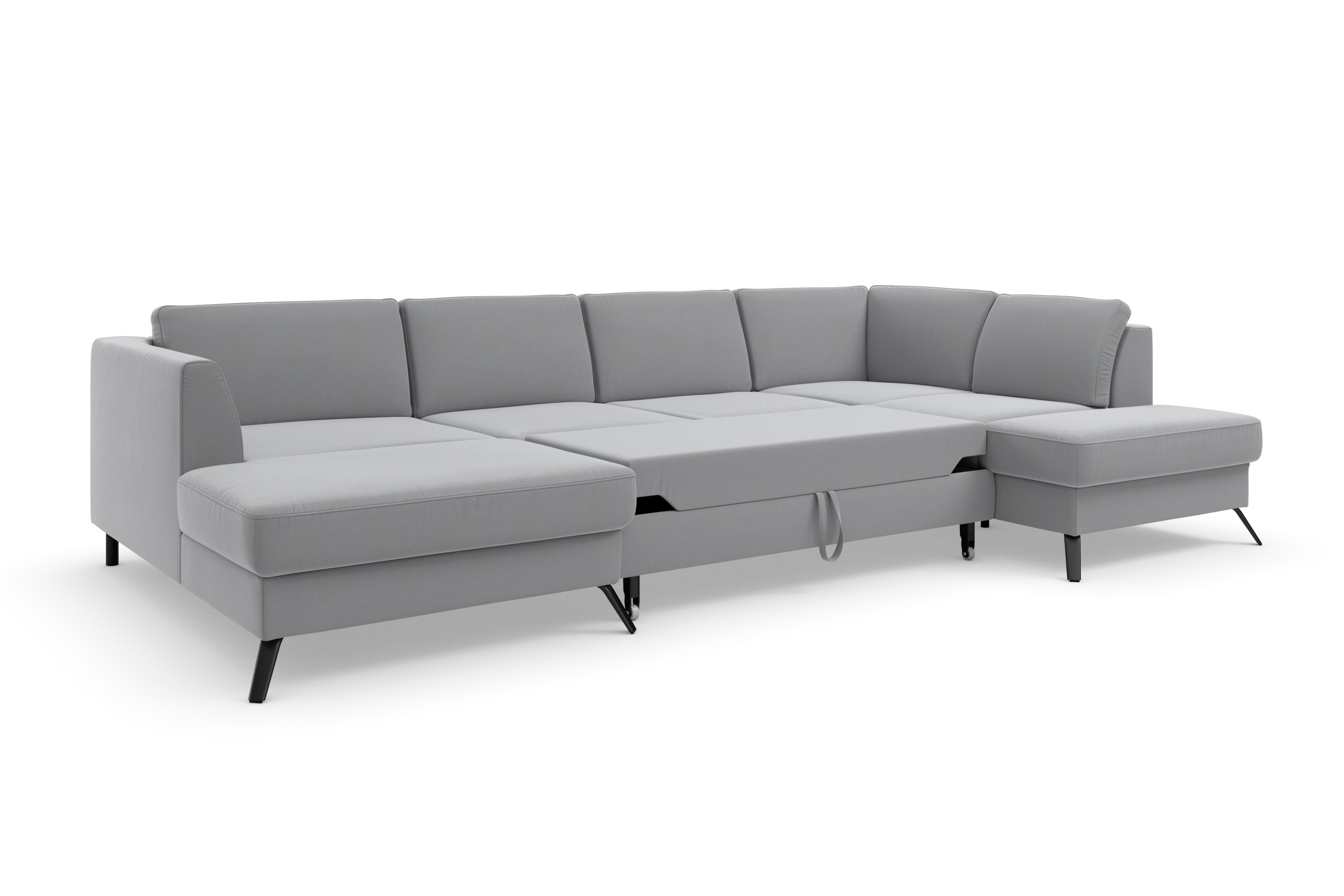 sit&more Wohnlandschaft »Olsen U-Form«, inklusive Sitztiefenverstellung, wahlweise mit Bettfunktion, 15cm hoch