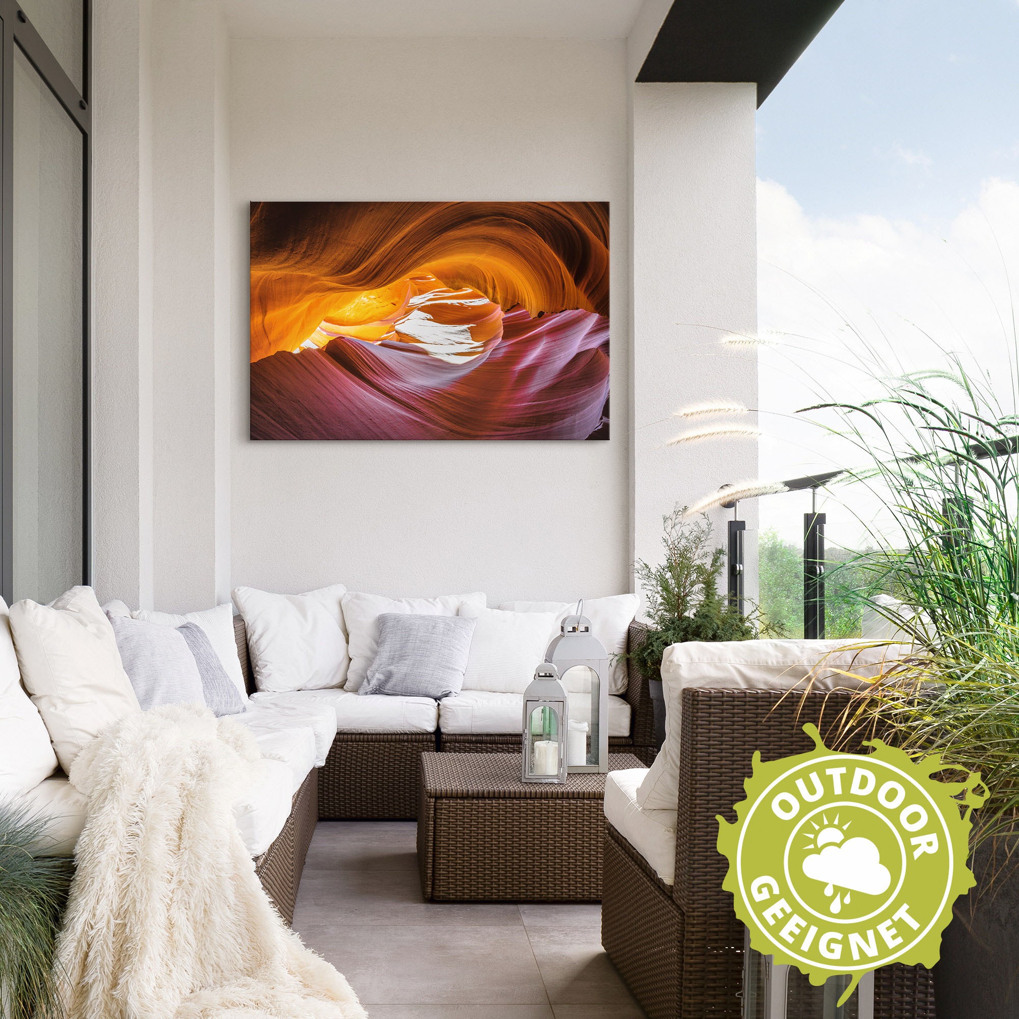 Artland Alu-Dibond-Druck »Antelope Canyon in den USA« Felsen 1 Stk. tlg. für Innen- und Außenbereich geeignet, Outdoorbild