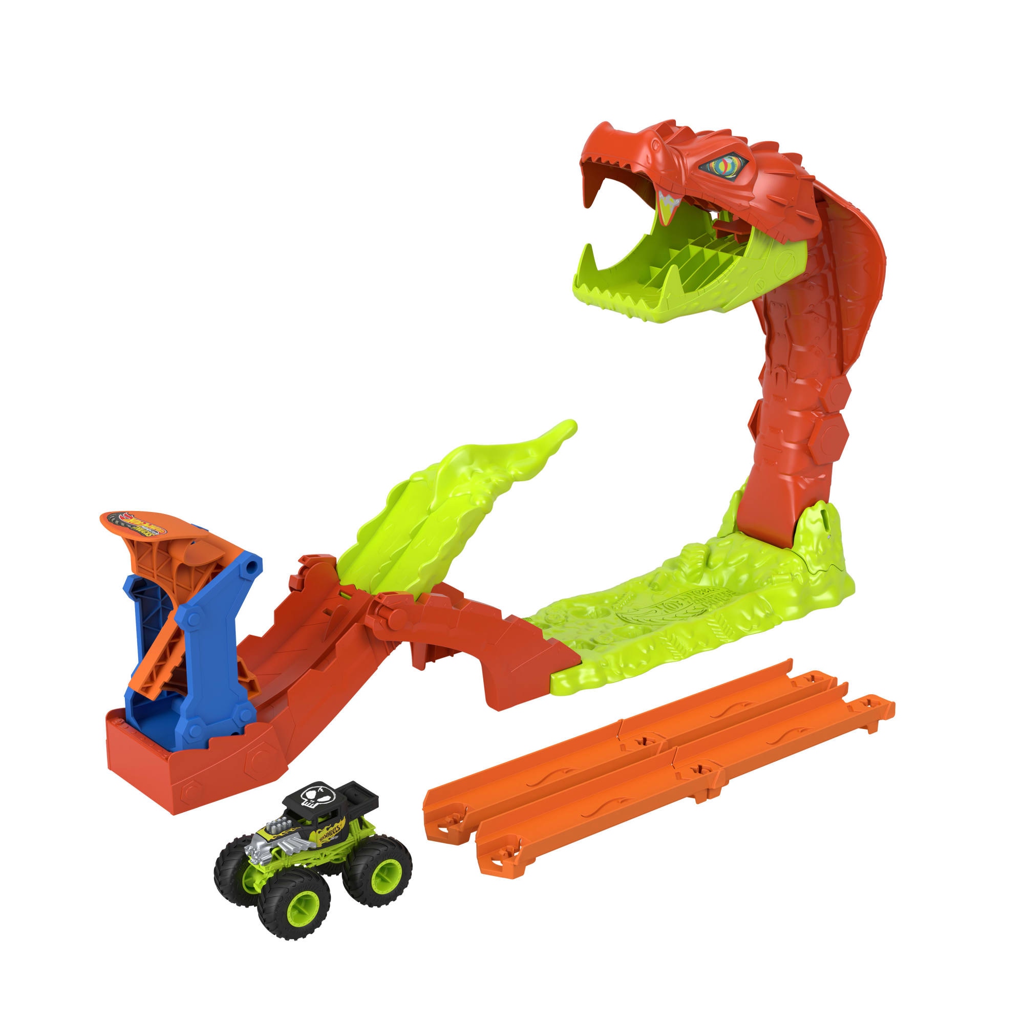 Hot Wheels Autorennbahn »Hot Wheels Monster Trucks Gigantische Schlangenjagd«