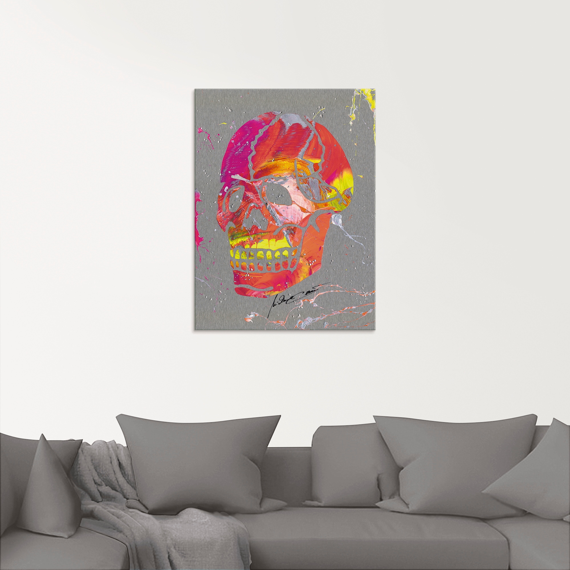 Artland Glasbild »Totenkopf 2«, Körper, (1 St.), in verschiedenen Größen
