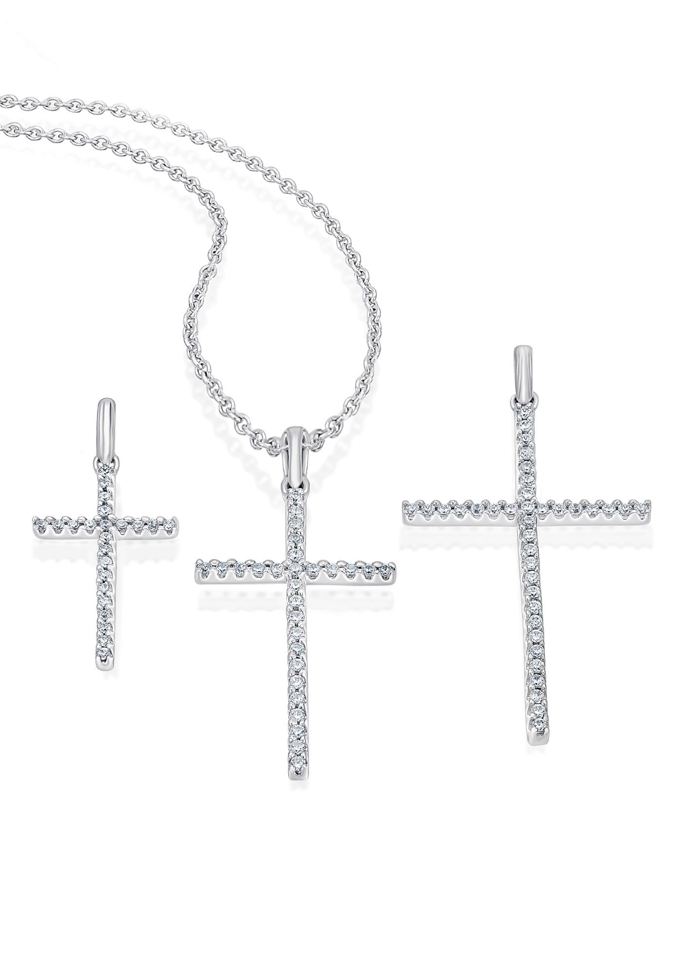 ONE ELEMENT Kettenanhänger »0,10 ct Diamant Brillant Anhänger aus 585 Weißgold«