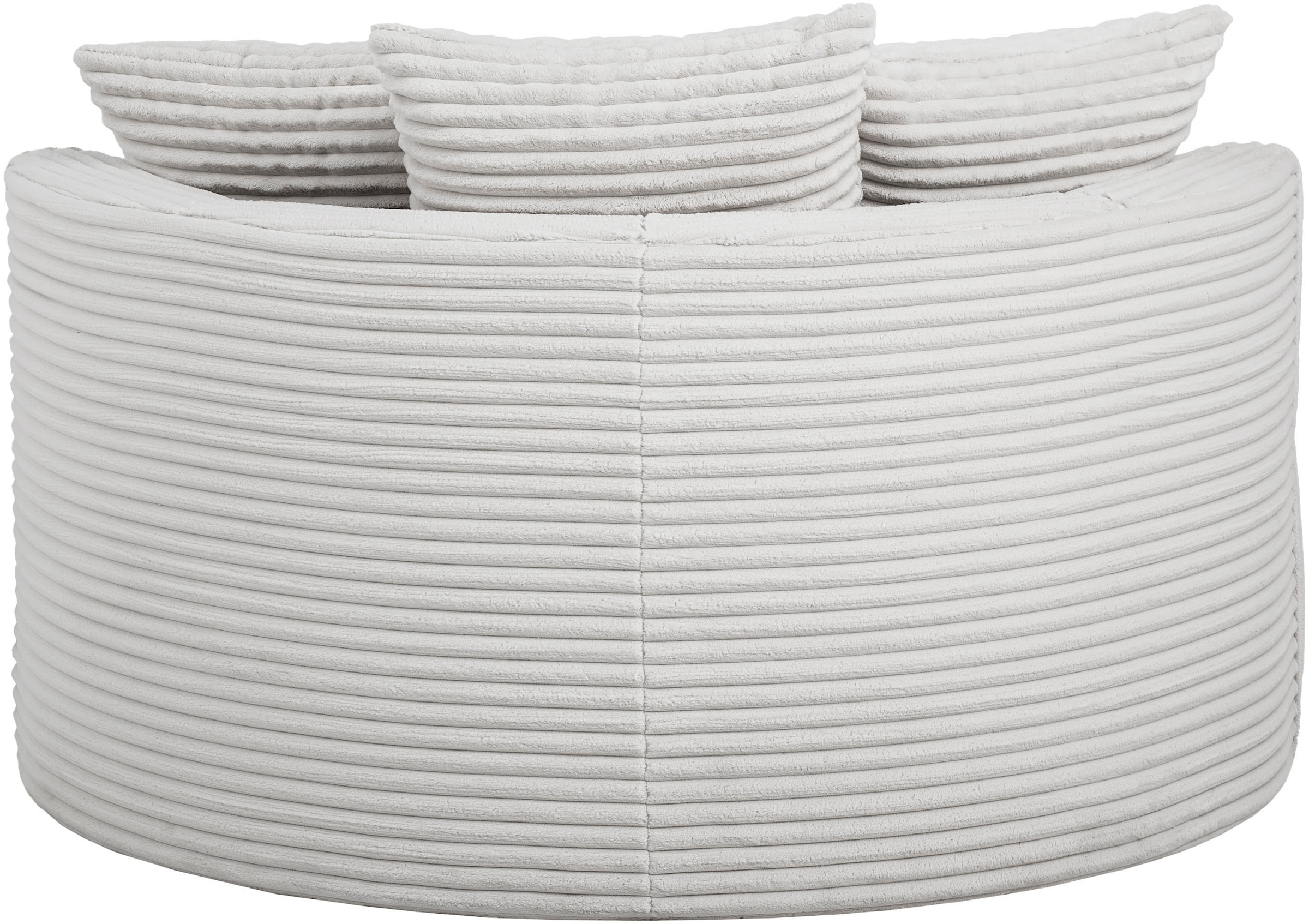 LeGer Home by Lena Gercke XXL-Sessel »ISALIE, Rundsessel mit Hocker, Lesesessel, Loveseat, Big-Sessel«, (Set), trendige Stoffe, 3 Zierkissen, große Sitzfläche, Cord, Samt, Bouclé