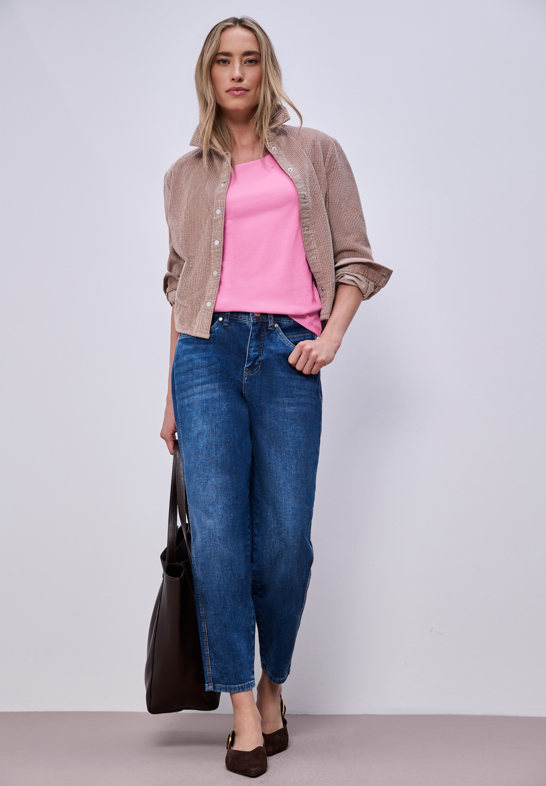 STREET ONE 3/4-Arm-Shirt »Style Pania« in Unifarbe