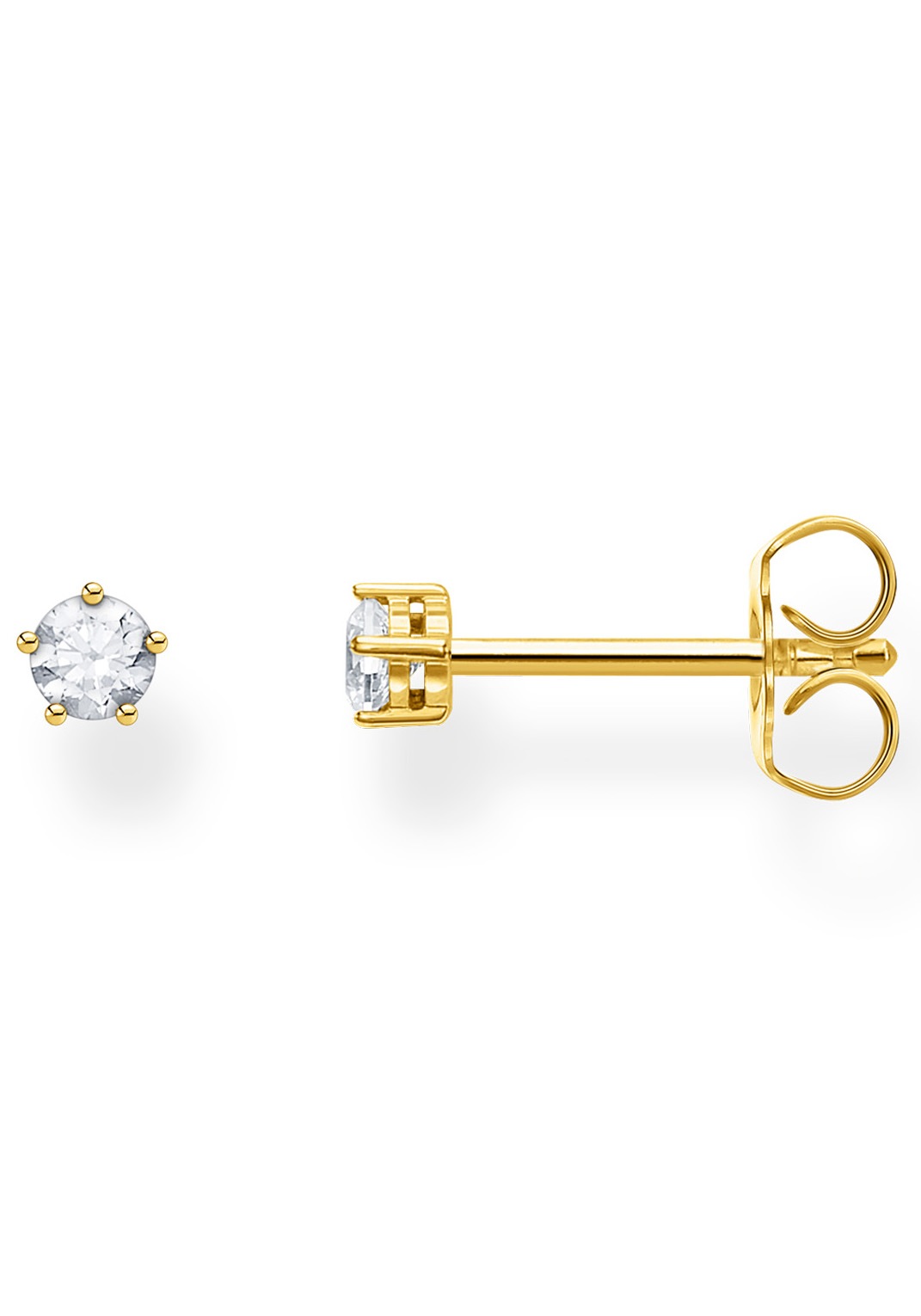 THOMAS SABO Single-Ohrstecker »weißer Stein, H2135-414-14«, mit Zirkonia