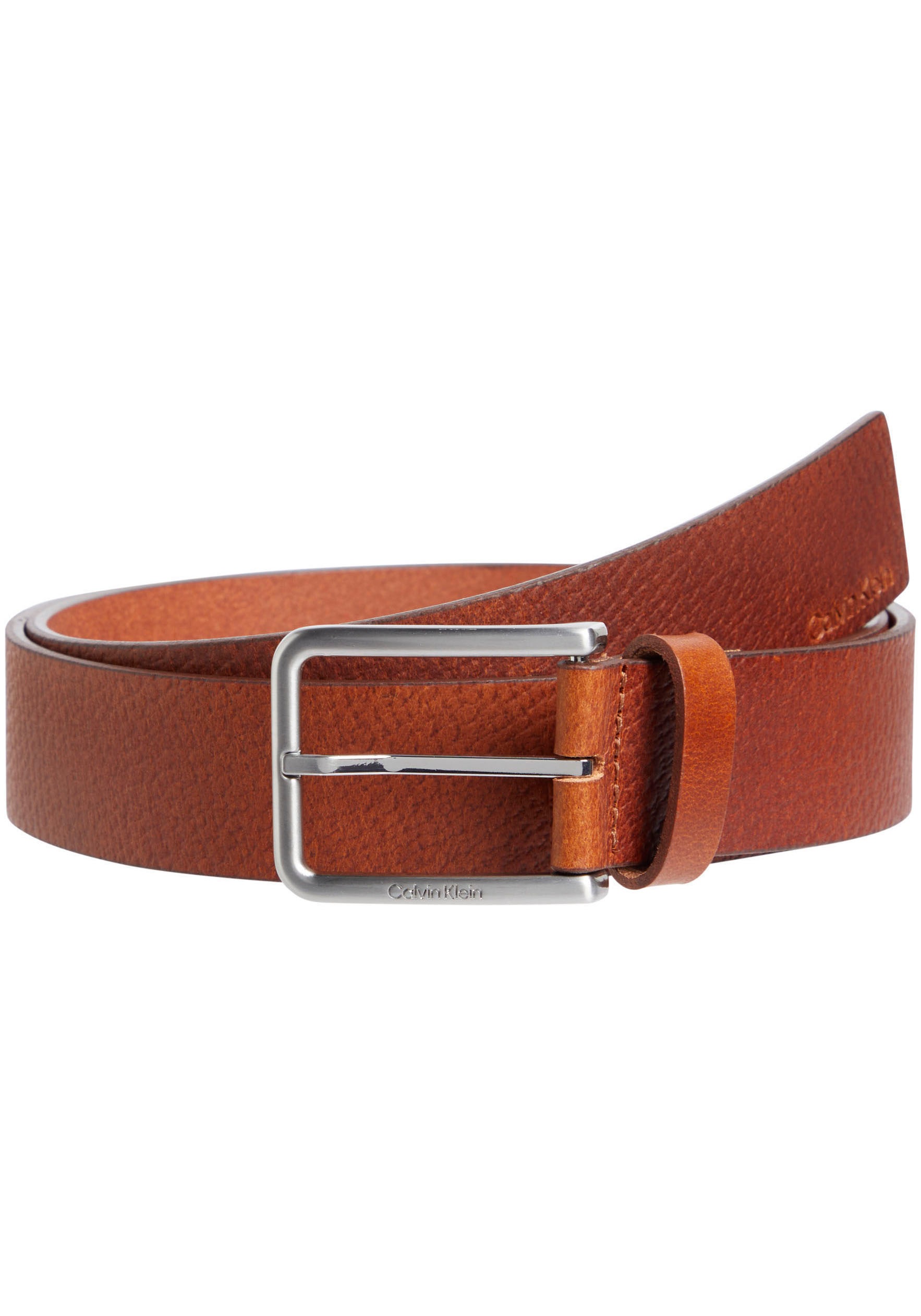 Calvin Klein Ledergürtel »WARMTH PB 35MM«, Logodruck, Einfachdornschließe