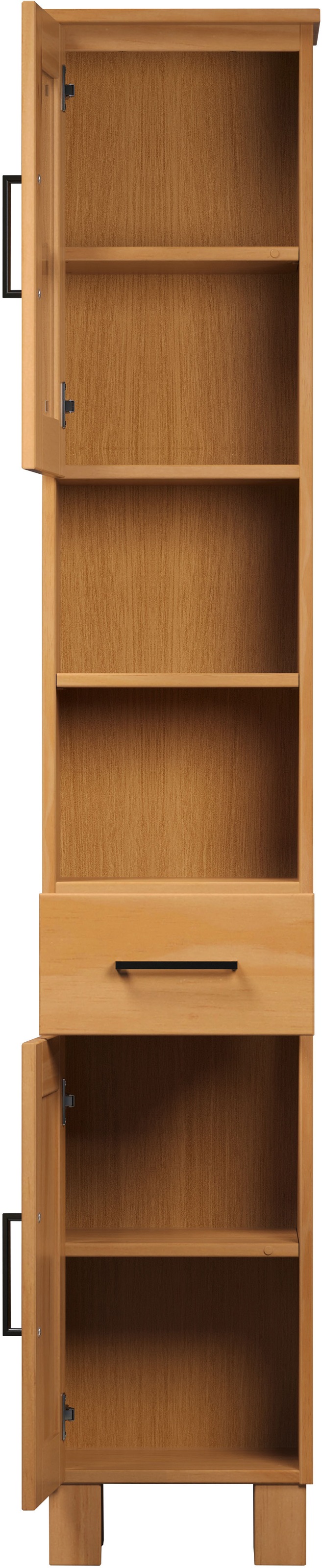 welltime Hochschrank »Ulea«, (1 St.), Badschrank aus Massivholz mit Schubkasten - Maße (B/T/H) 33/30/180 cm