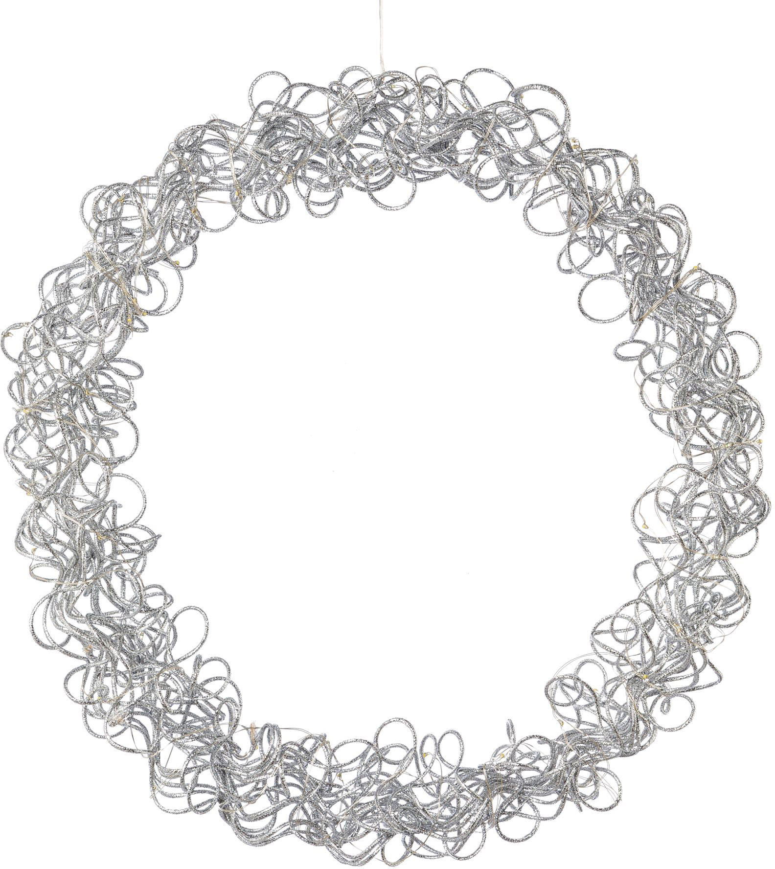 Creativ Light Dekoobjekt »Metall-Drahtkranz« mit 50 LED's in silberfarben, Größe B/H/T: 6 cm