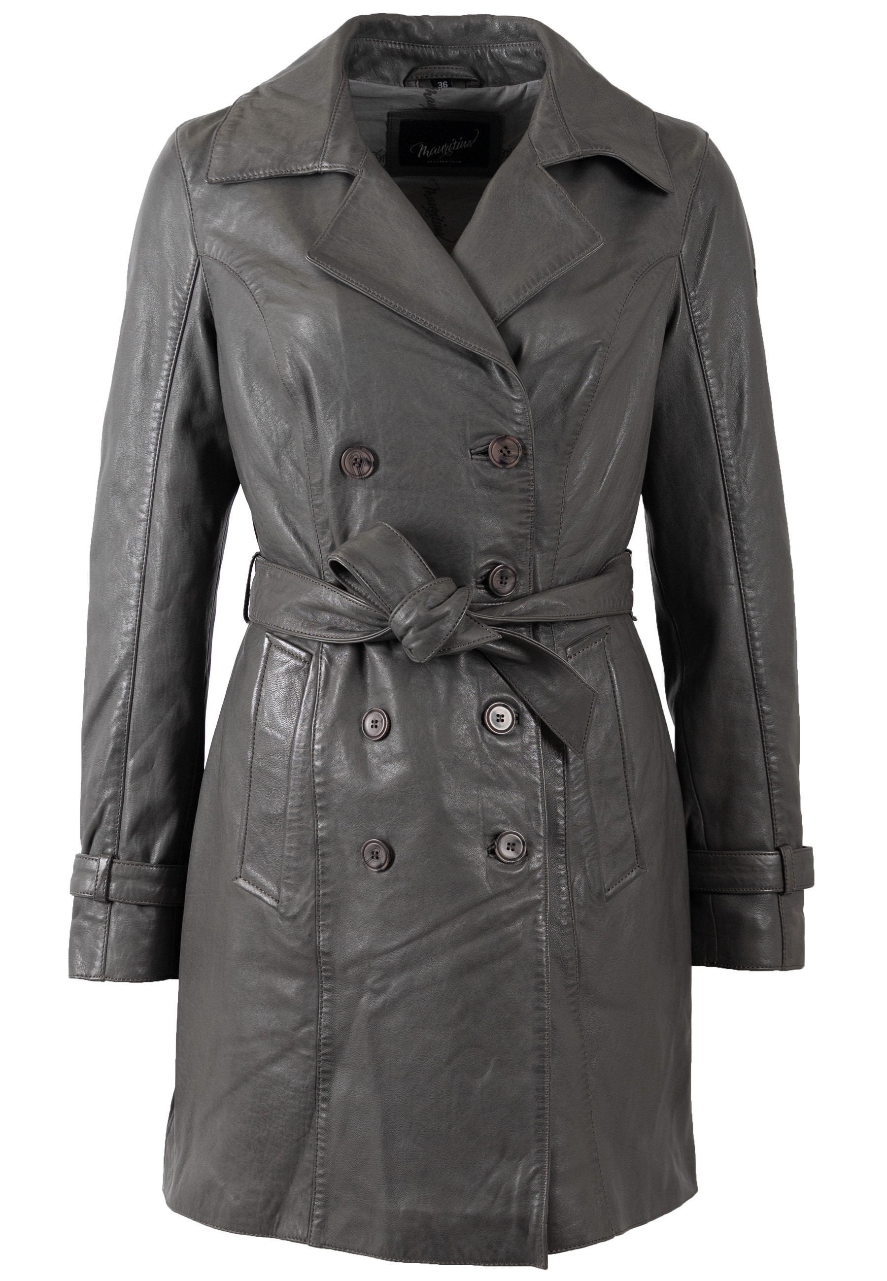 Mauritius Ledermantel »GWTaresa« mit Bindegürtel, 2 Stk. Leder-Trenchcoat mit Bindegürtel